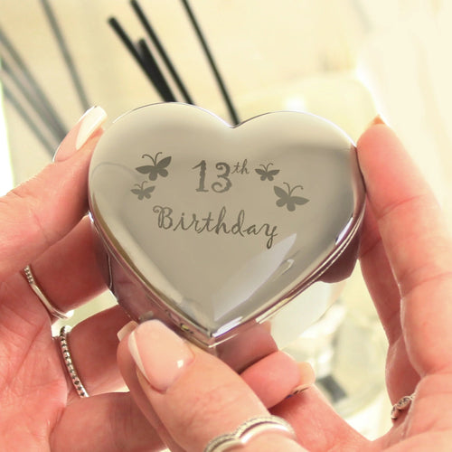 Trinket, Jewellery & Keepsake Boxes 13th Butterflies Heart Trinket Box