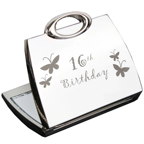 Keepsakes 16th Butterfly Handbag Compact Mirror