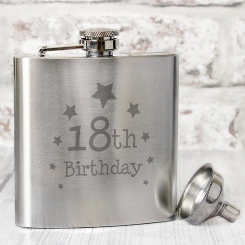 Glasses & Barware 18th Birthday Hip Flask