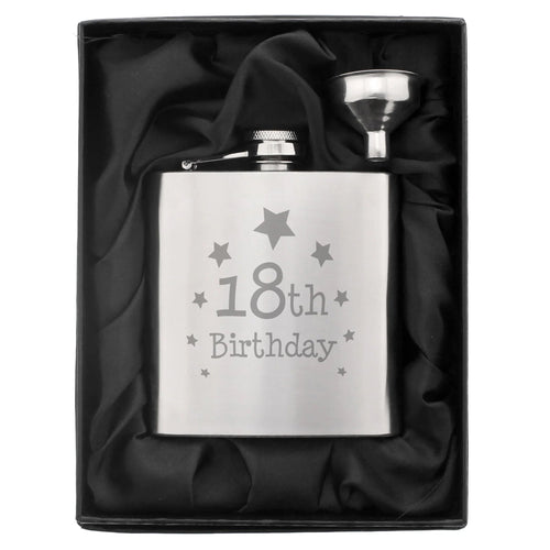 Glasses & Barware 18th Birthday Hip Flask