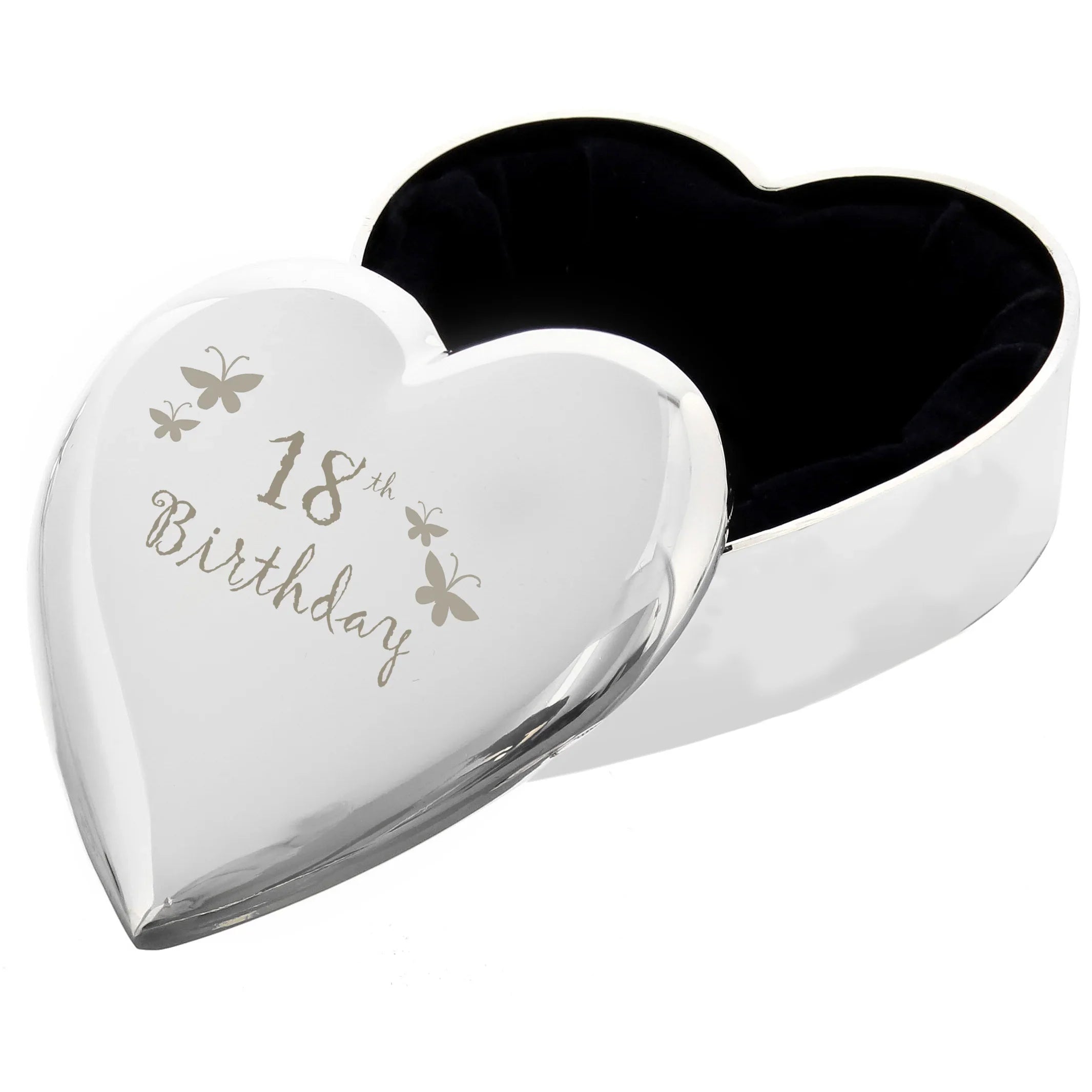 Trinket, Jewellery & Keepsake Boxes 18th Butterflies Heart Trinket Box