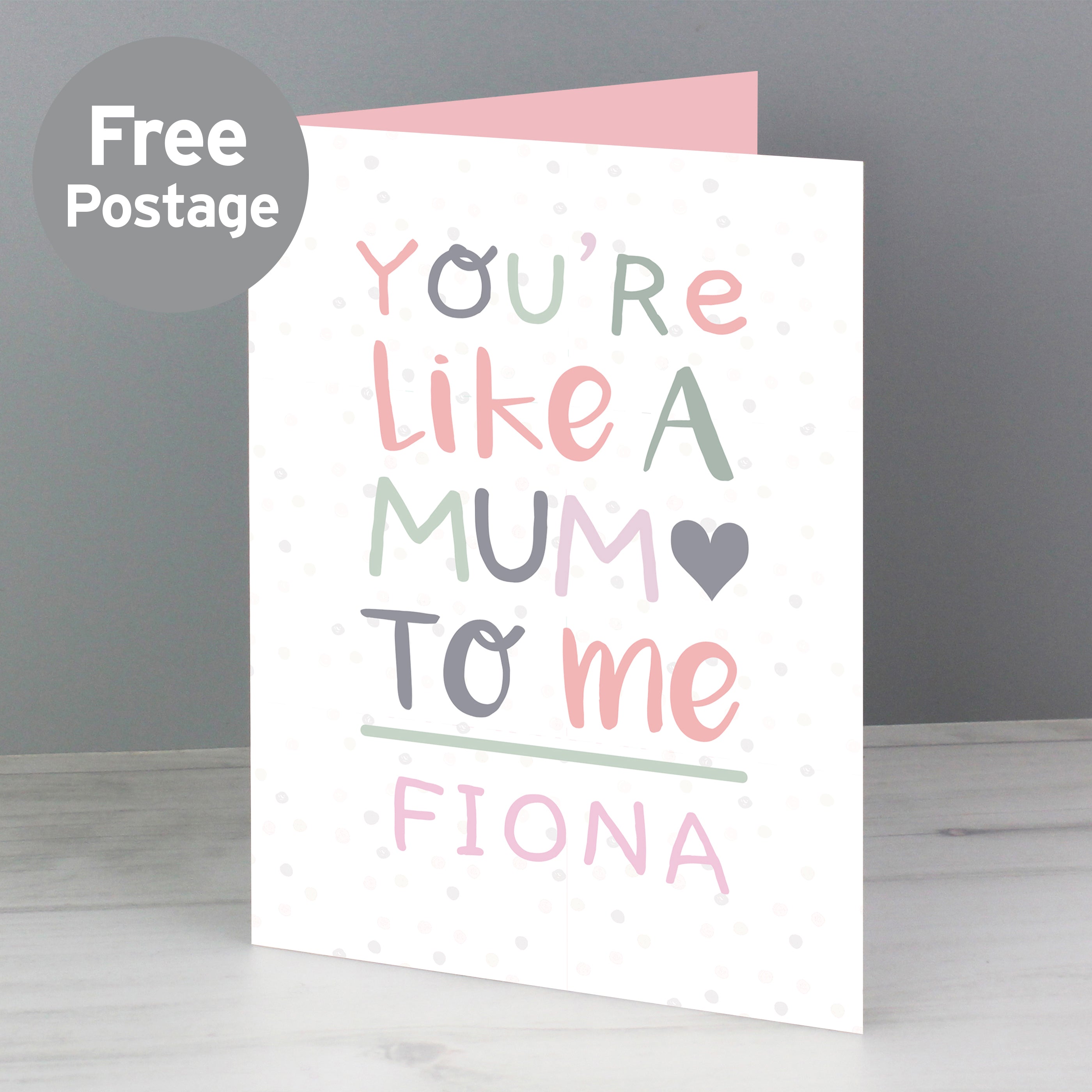 Personalised You're Like A Mum To Me Card