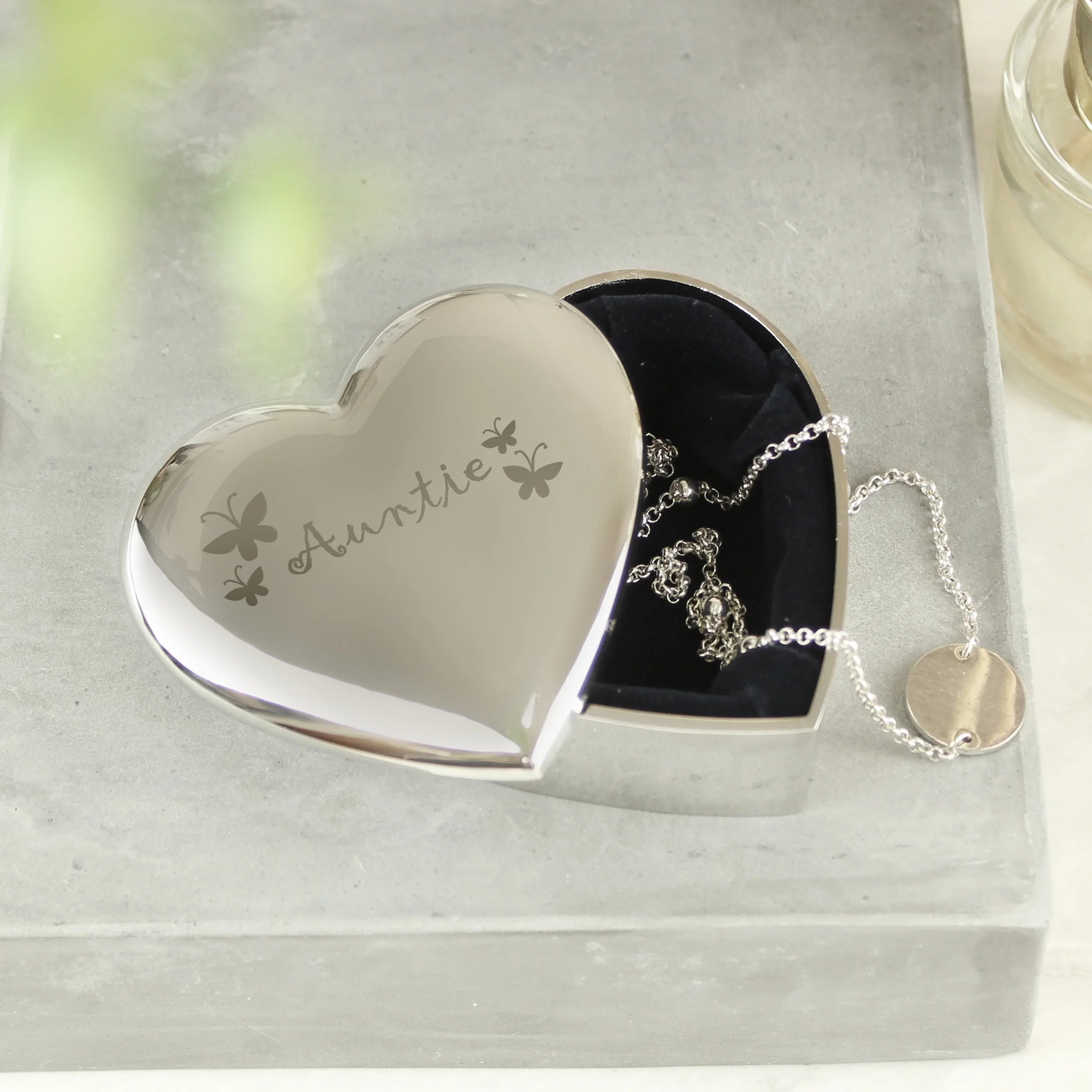 Trinket, Jewellery & Keepsake Boxes Auntie Heart Trinket Box