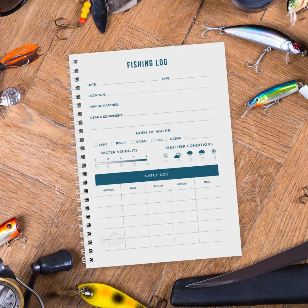 Books Personalised A5 Fishing Log Book
