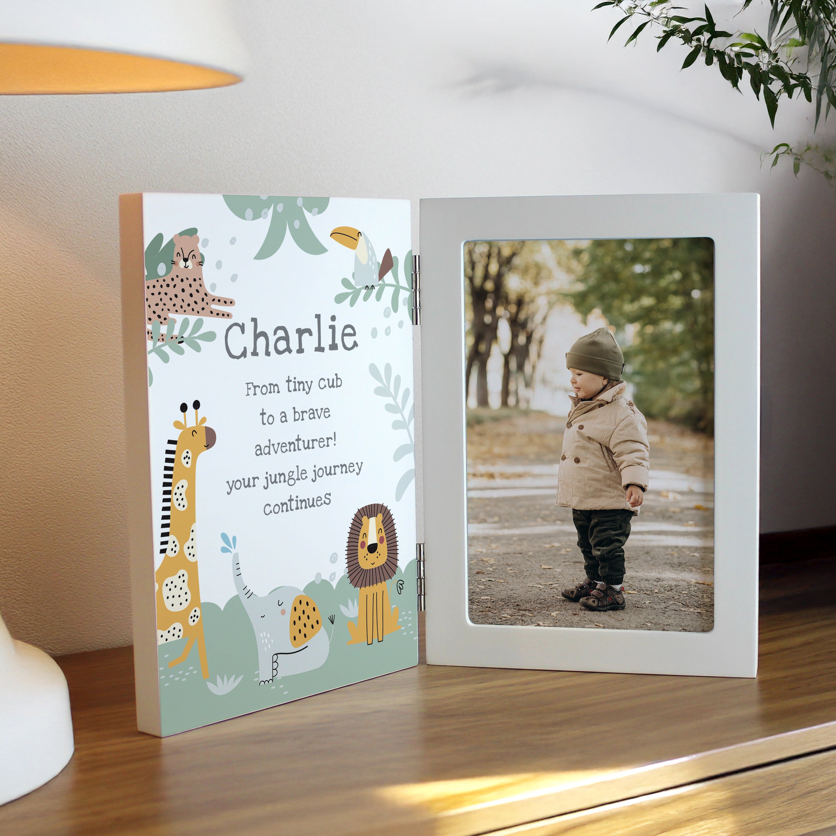 Photo Frames, Albums and Guestbooks Personalised Animals Wooden Hinged 6x4 Photo Frame