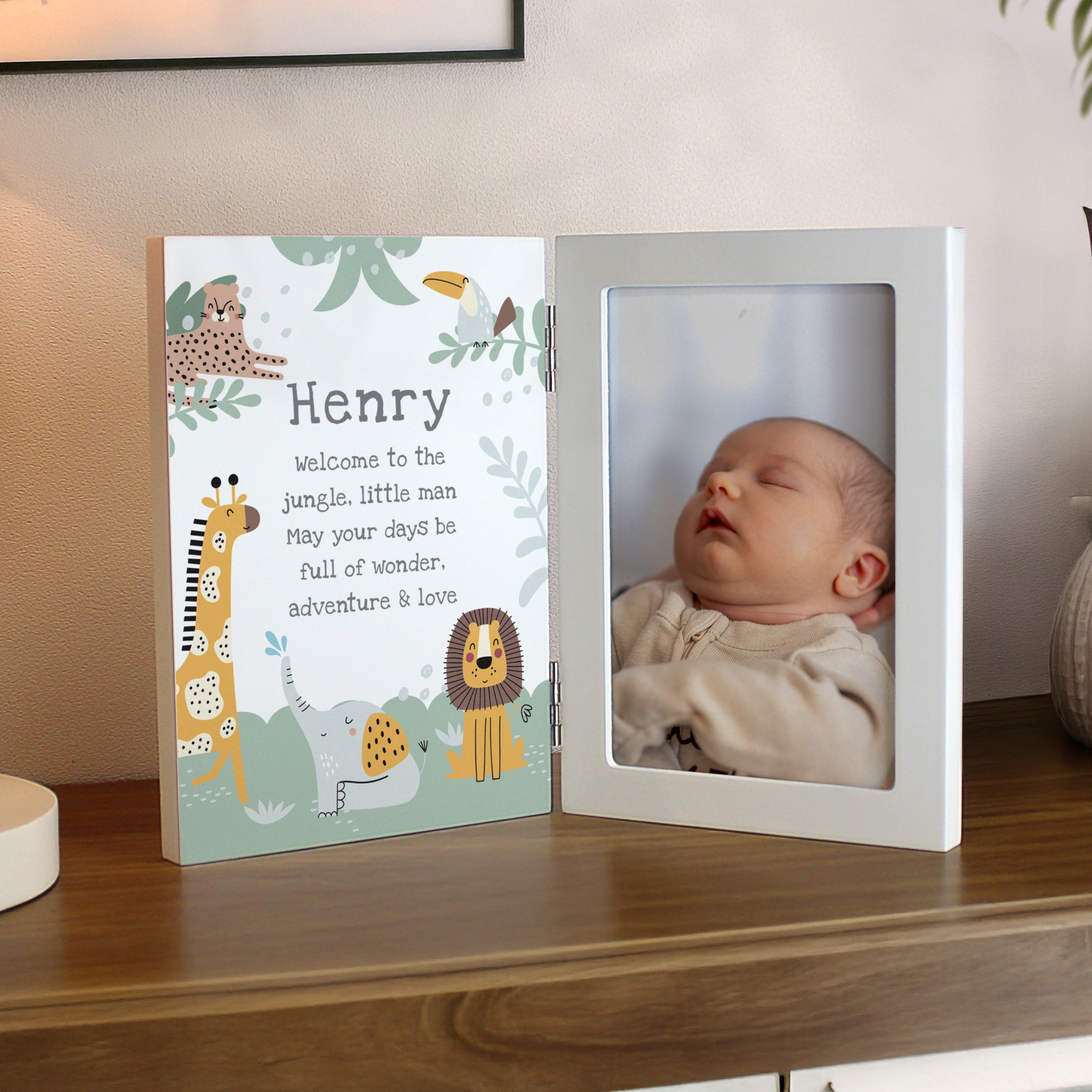 Photo Frames, Albums and Guestbooks Personalised Animals Wooden Hinged 6x4 Photo Frame