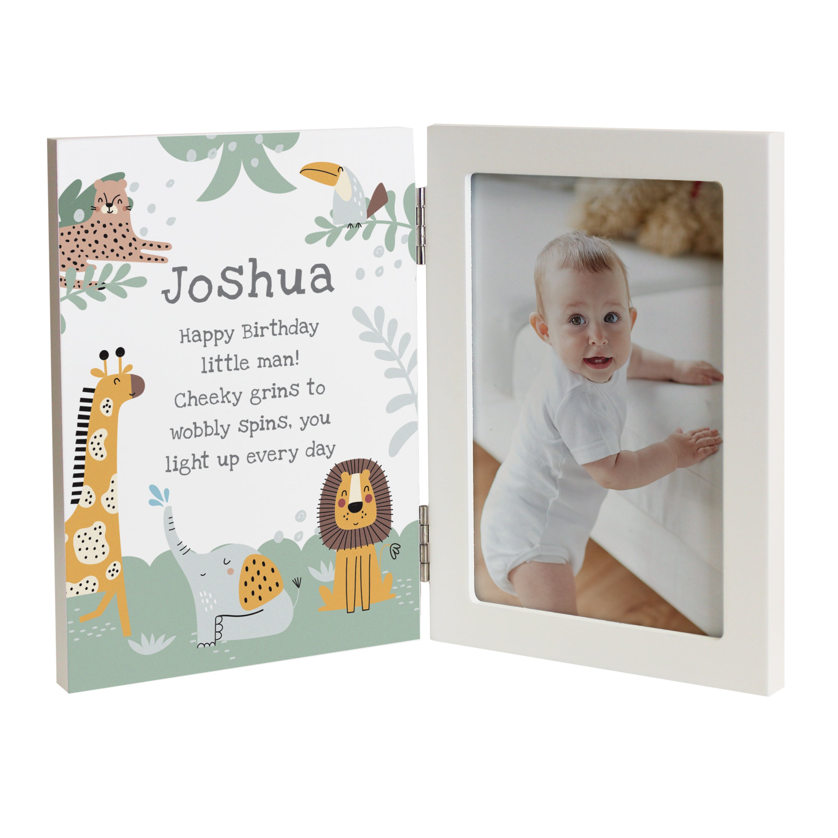 Photo Frames, Albums and Guestbooks Personalised Animals Wooden Hinged 6x4 Photo Frame