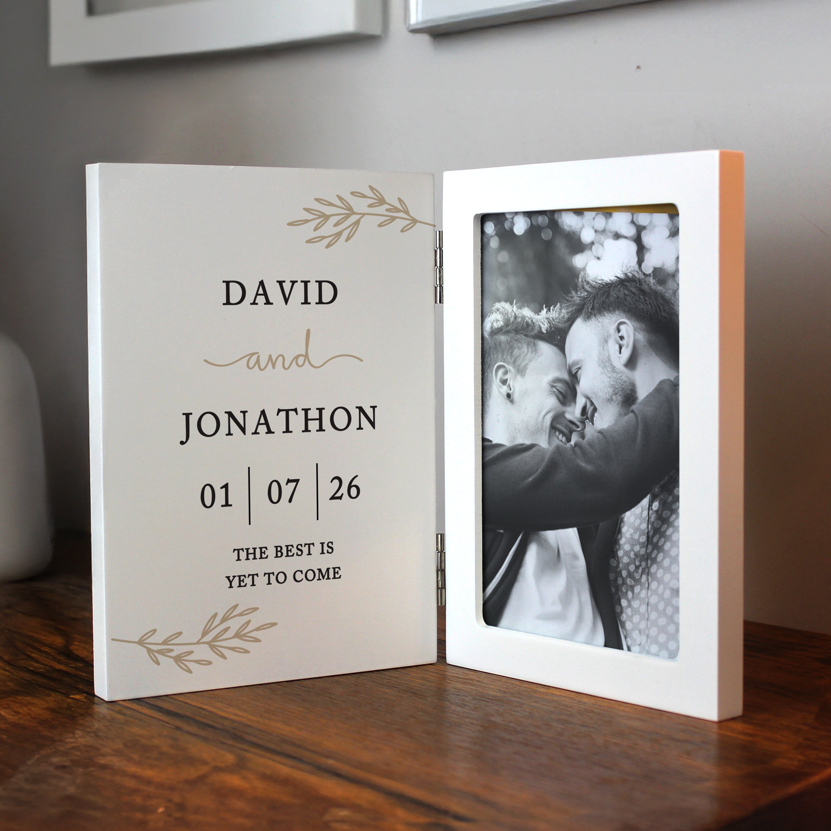 Photo Frames, Albums and Guestbooks Personalised Anniversary Wooden Hinged 6x4 Photo Frame