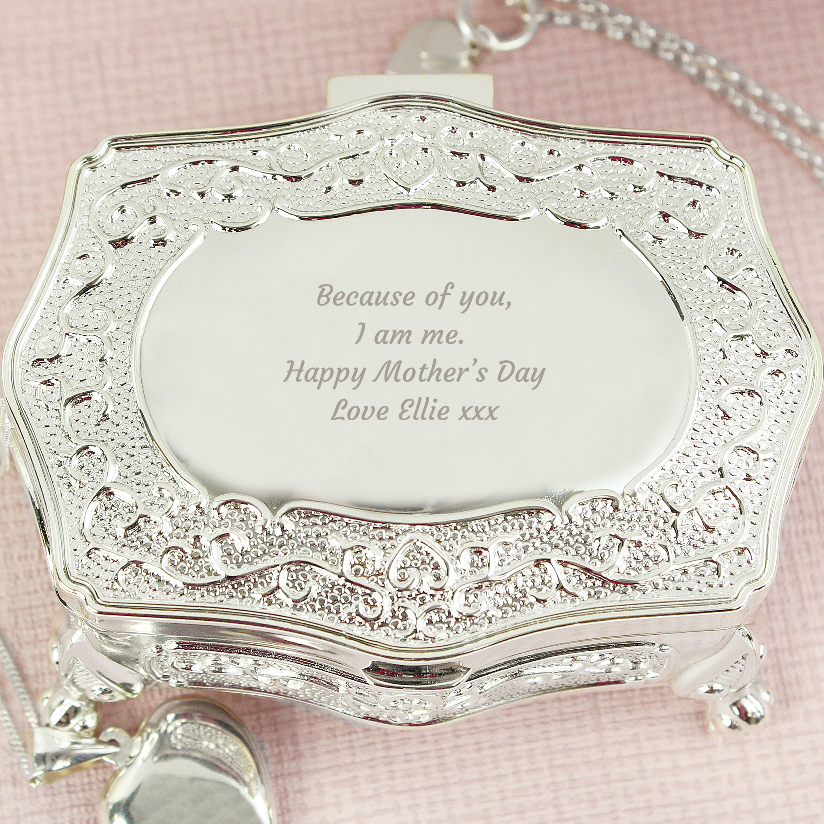 Trinket, Jewellery & Keepsake Boxes Personalised Any Message Small Antique Trinket Box