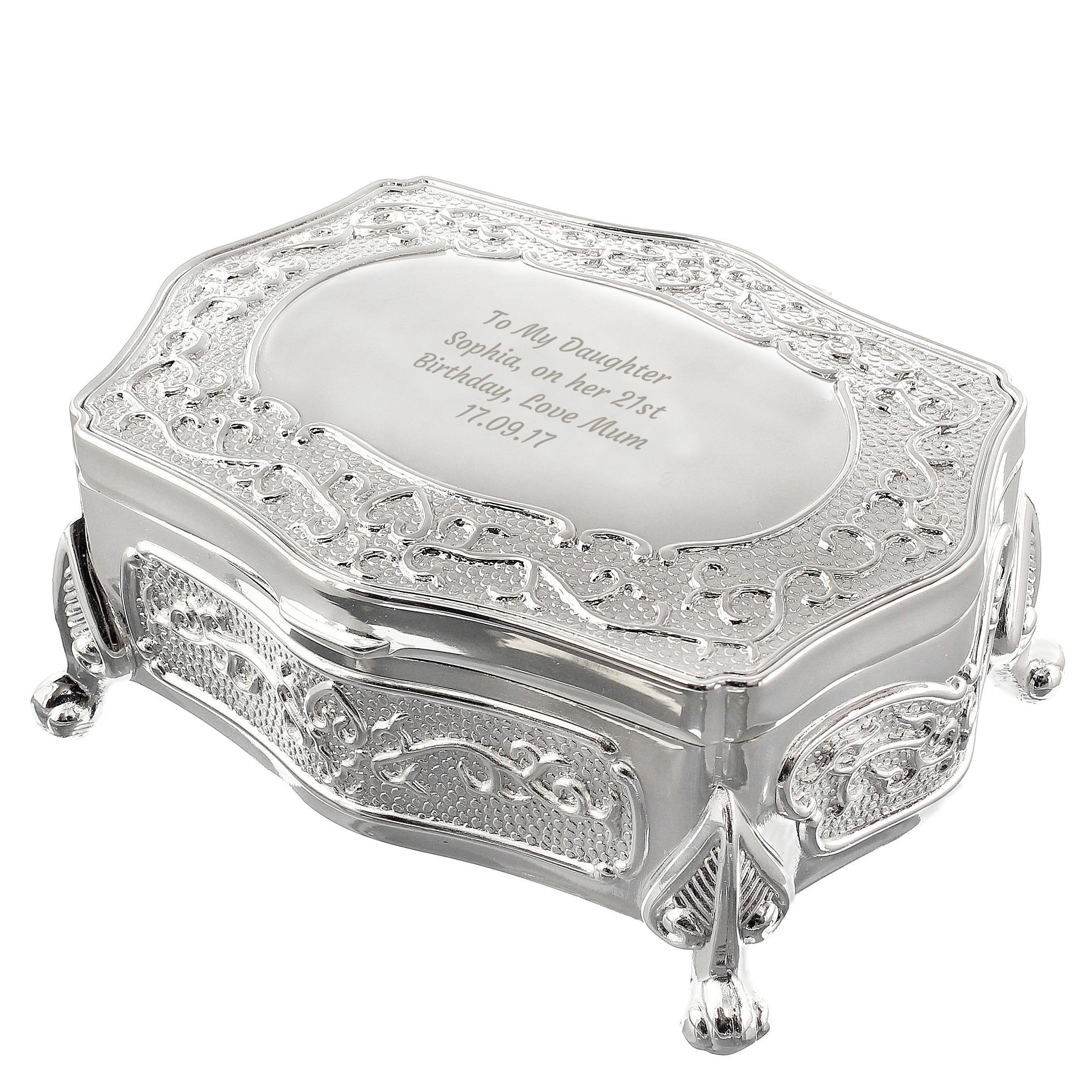 Trinket, Jewellery & Keepsake Boxes Personalised Any Message Small Antique Trinket Box