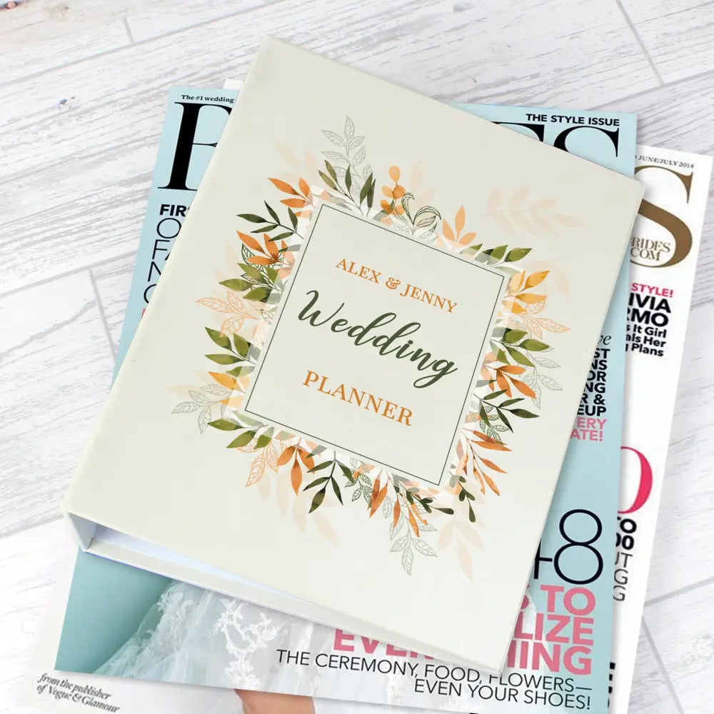 Stationery & Pens Personalised Autumnal Wedding Planner