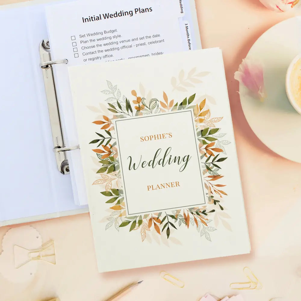 Stationery & Pens Personalised Autumnal Wedding Planner