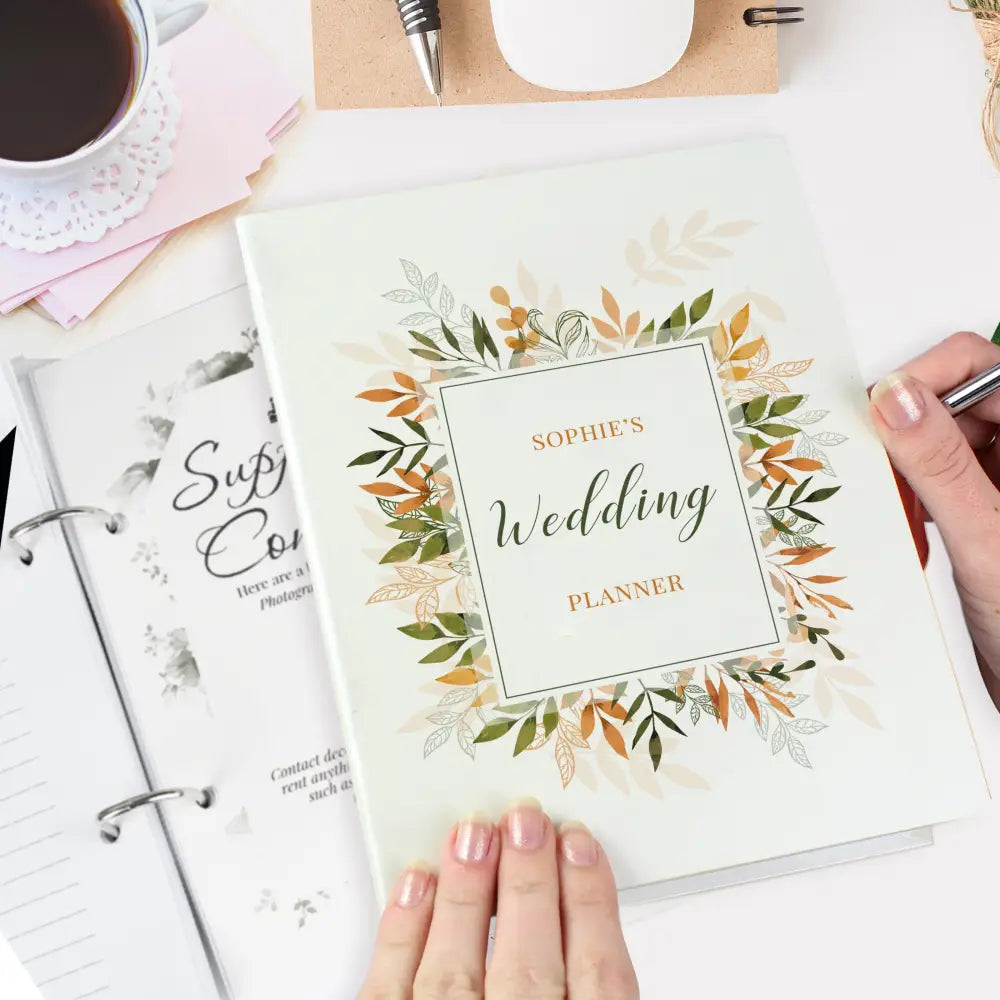 Stationery & Pens Personalised Autumnal Wedding Planner