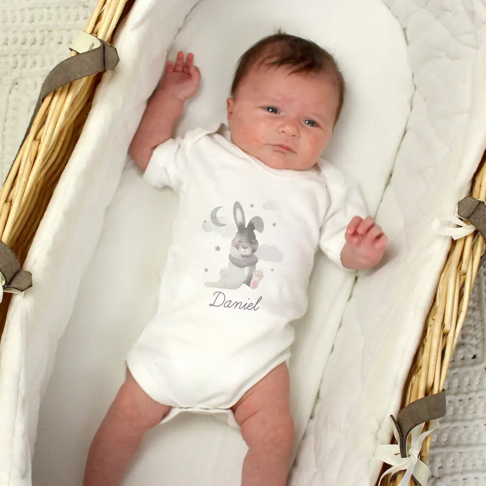 Clothing Personalised Baby Bunny 0-3 Months Baby Vest