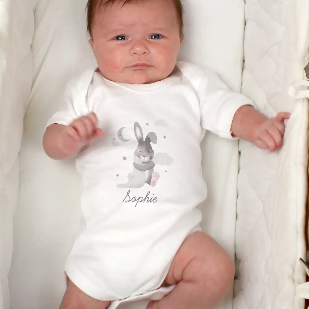 Clothing Personalised Baby Bunny 0-3 Months Baby Vest