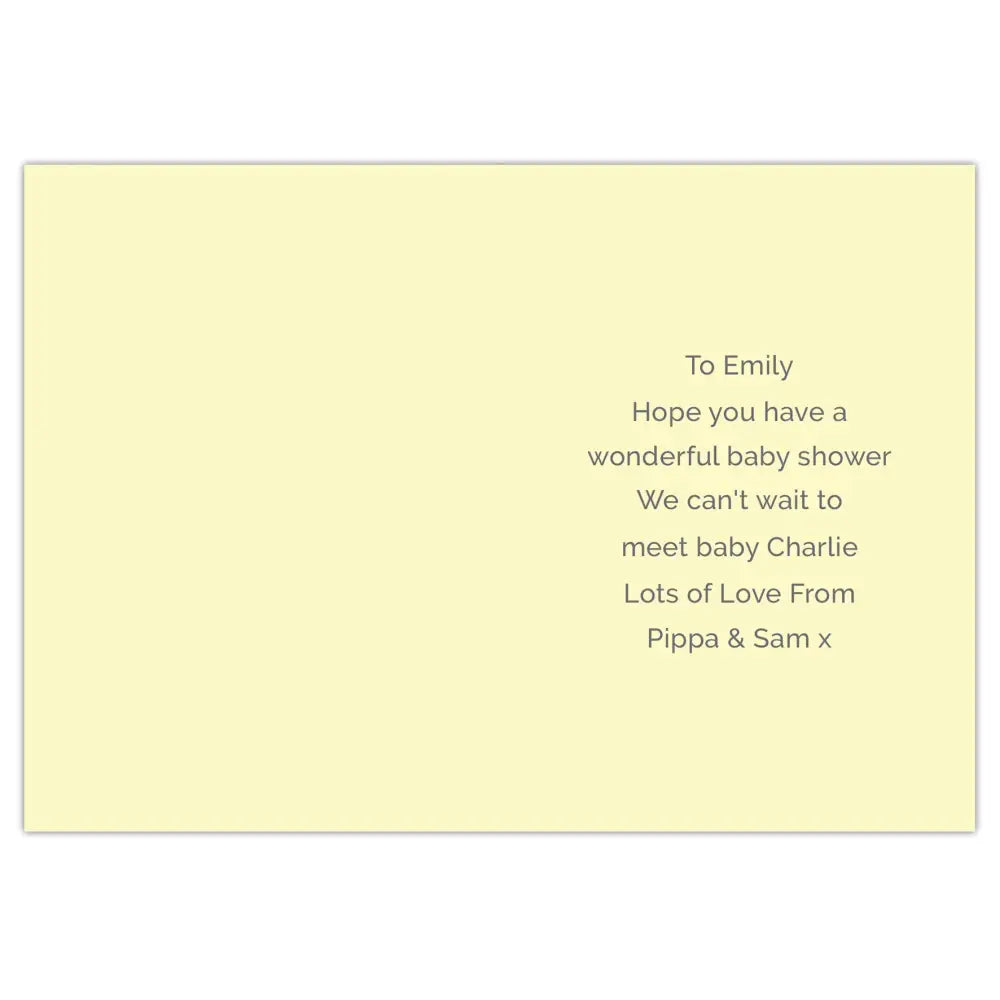Greetings Cards Personalised Baby Shower and New Baby Card