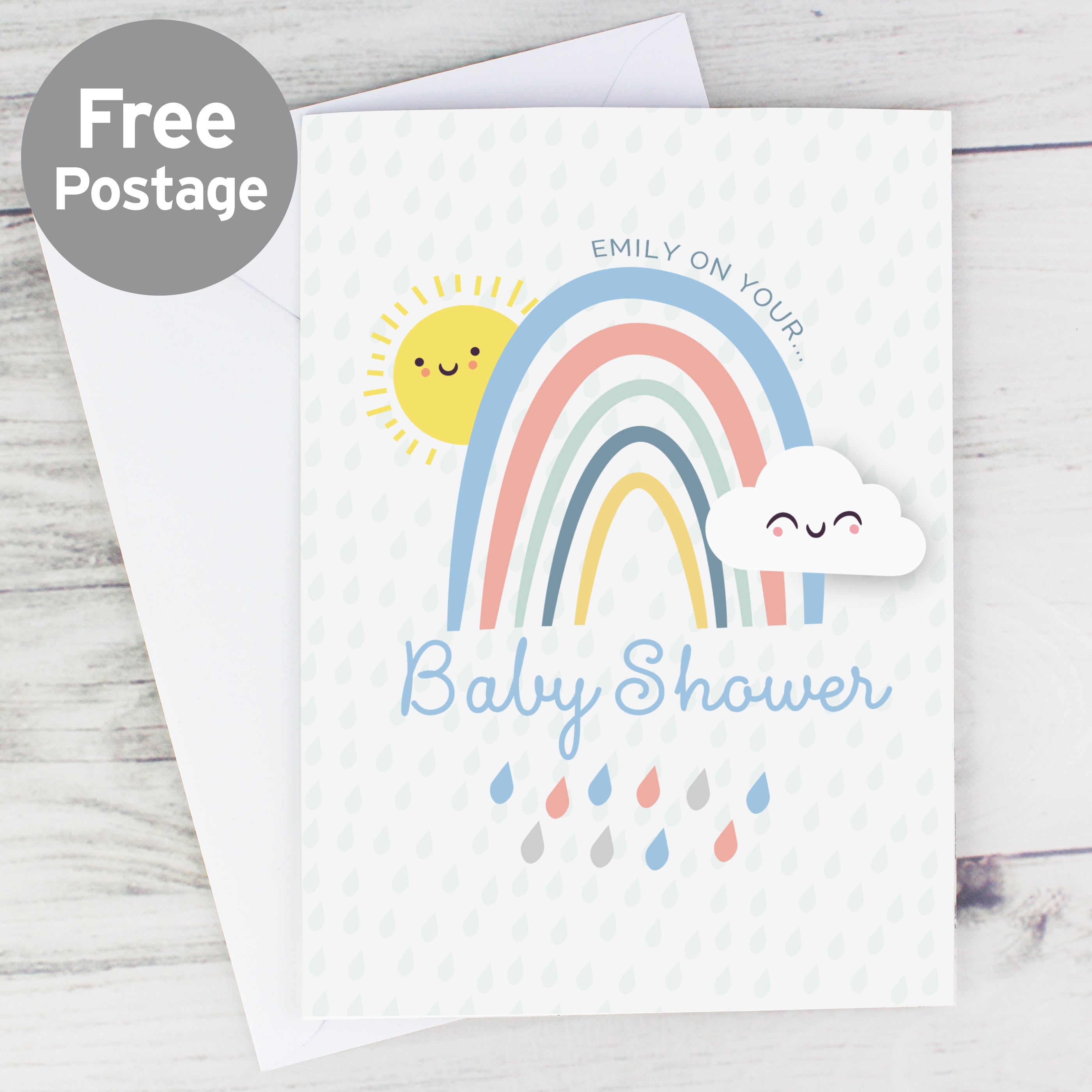 Greetings Cards Personalised Baby Shower and New Baby Card