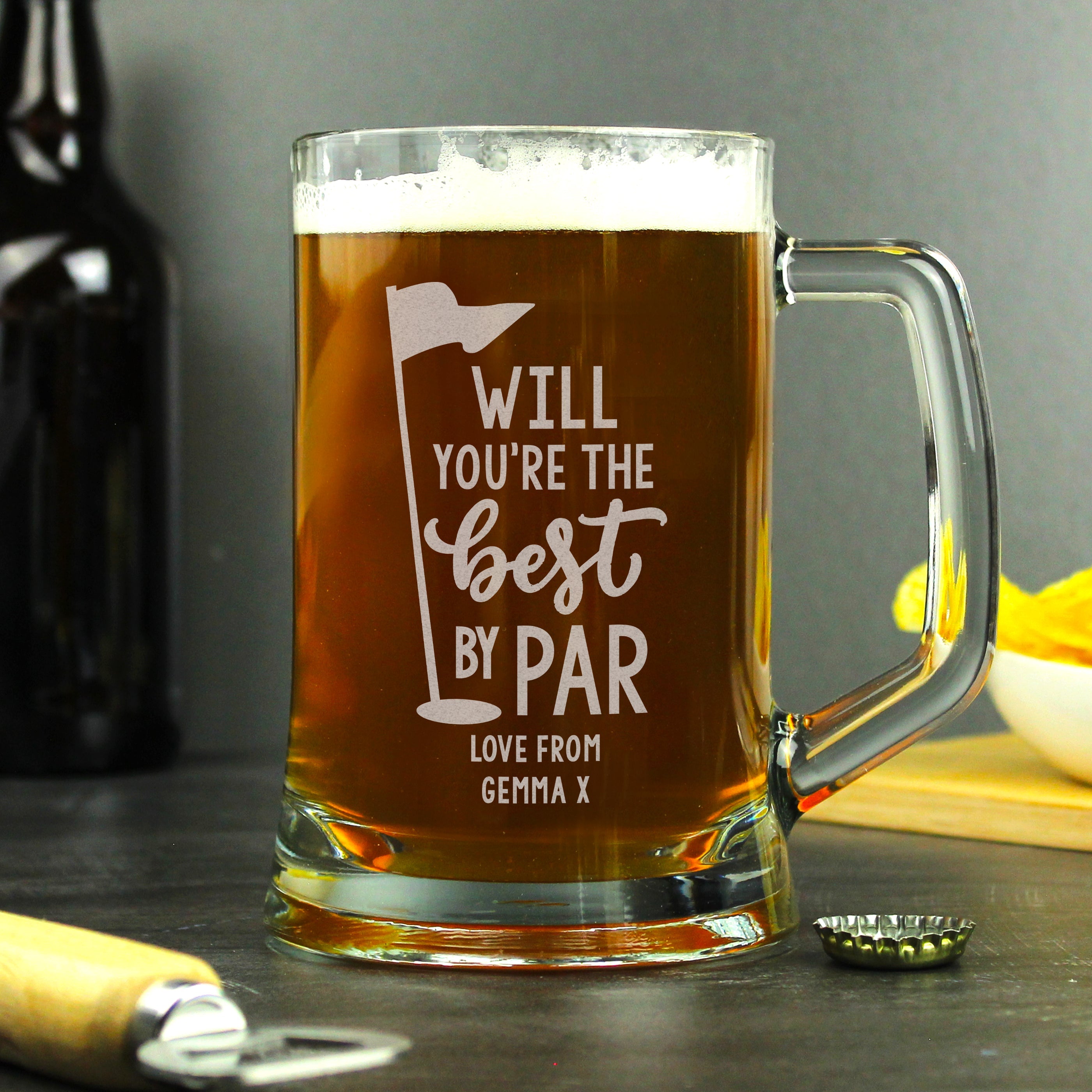 Glasses & Barware Personalised Best By Par Tankard