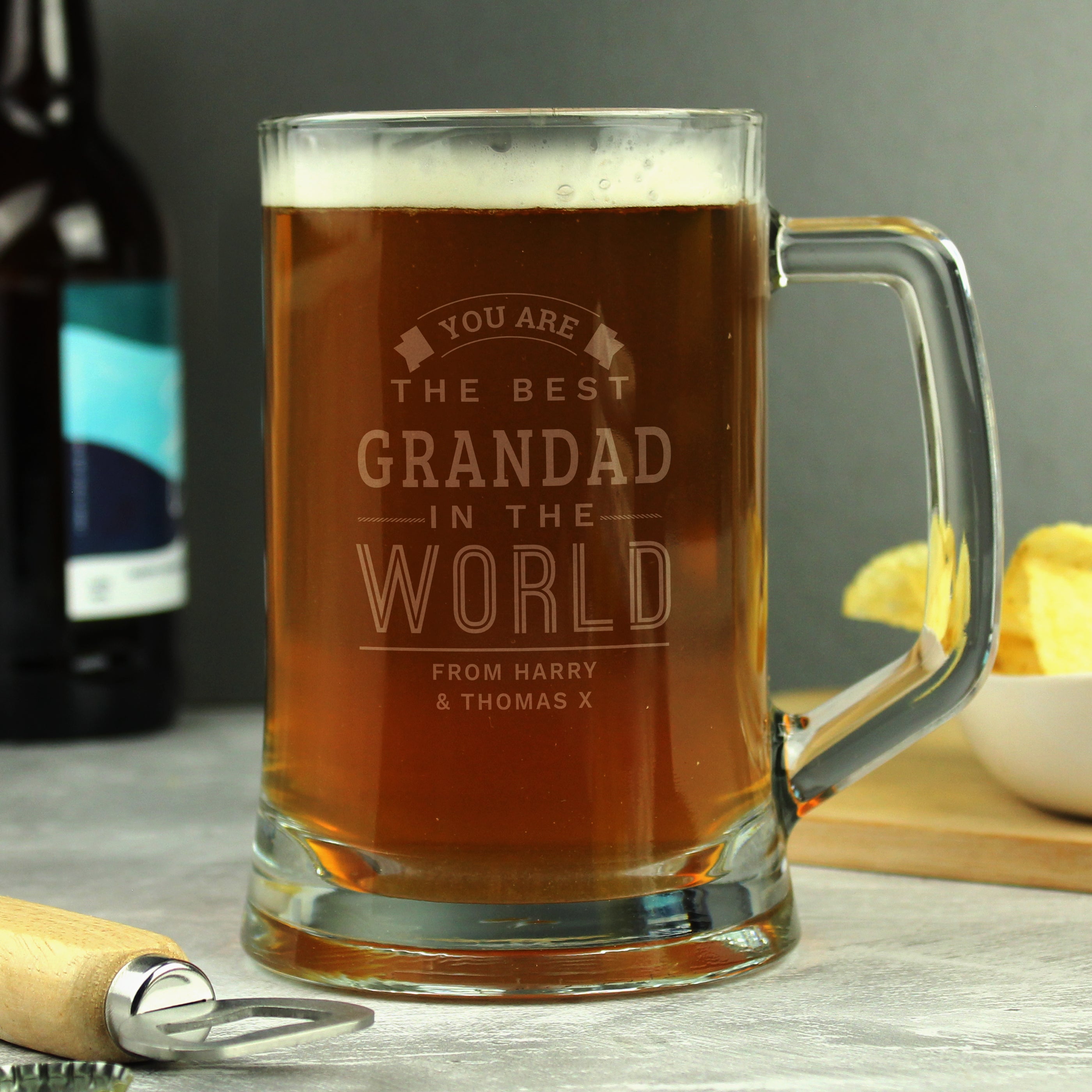 Glasses & Barware Personalised Best in The World Pint Stern Tankard