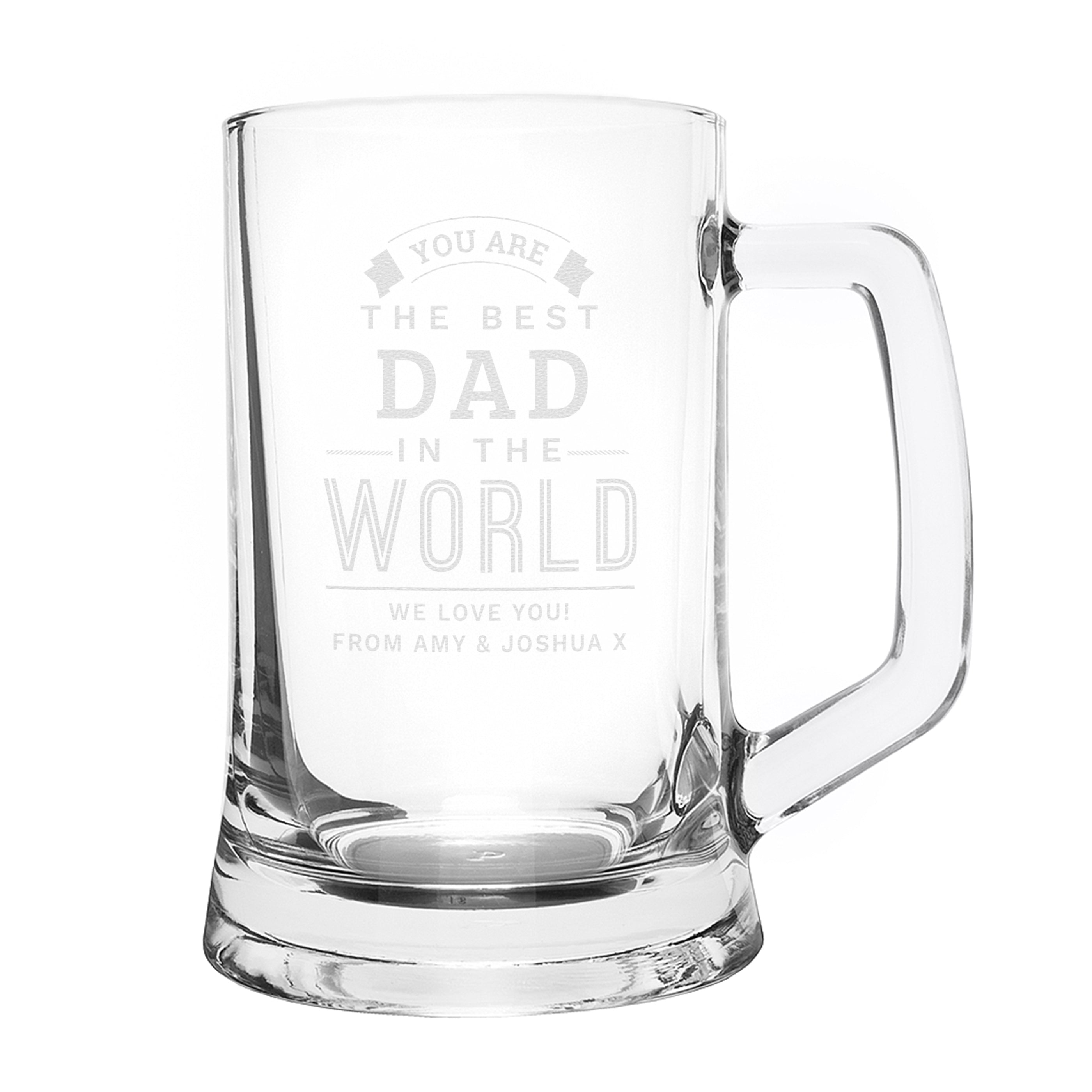 Glasses & Barware Personalised Best in The World Pint Stern Tankard