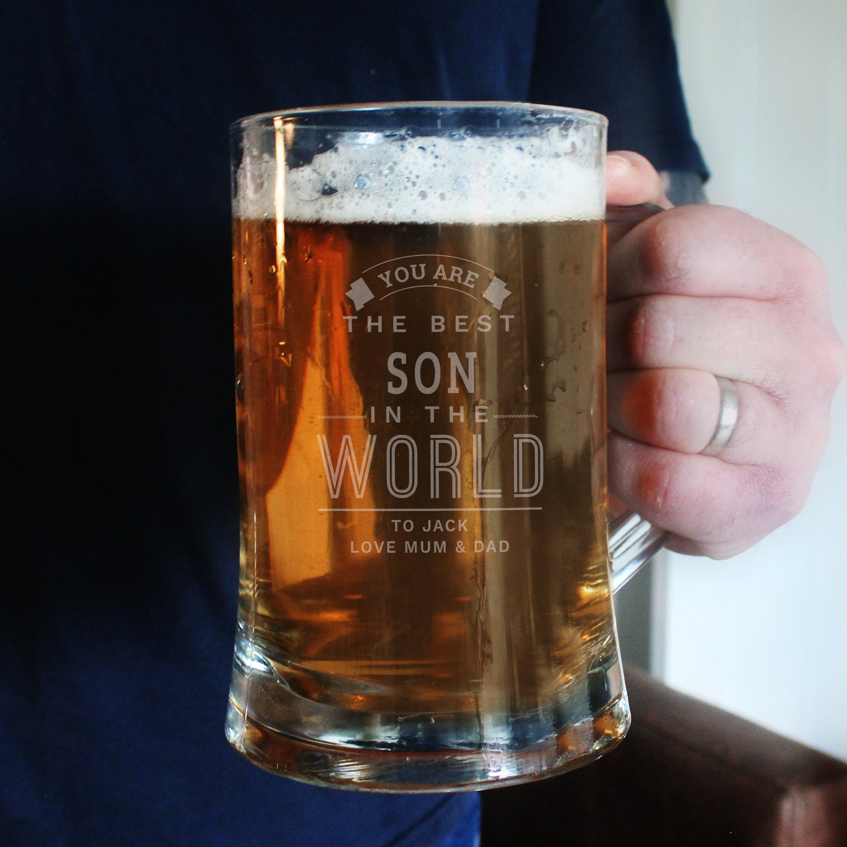 Glasses & Barware Personalised Best in The World Pint Stern Tankard