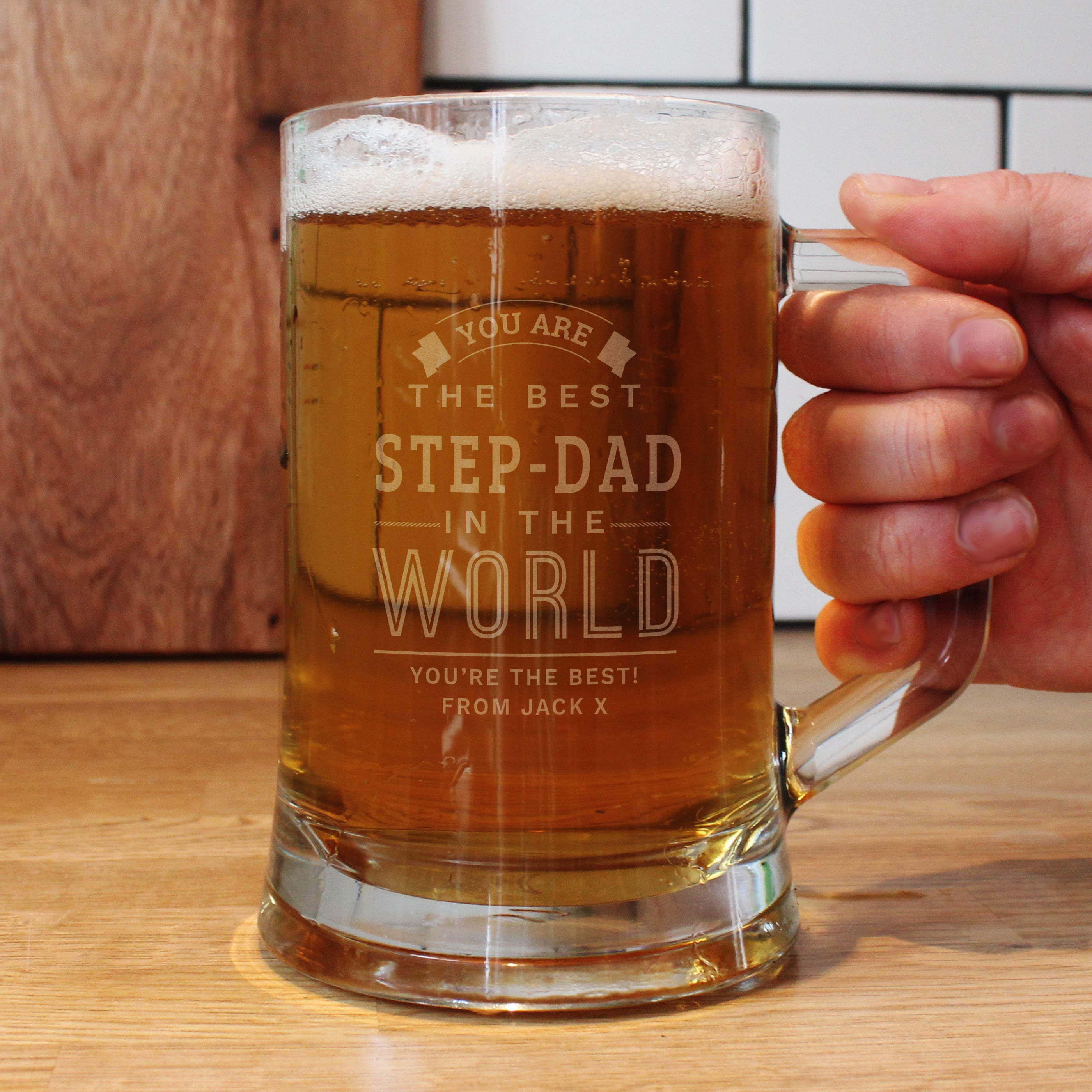 Glasses & Barware Personalised Best in The World Pint Stern Tankard
