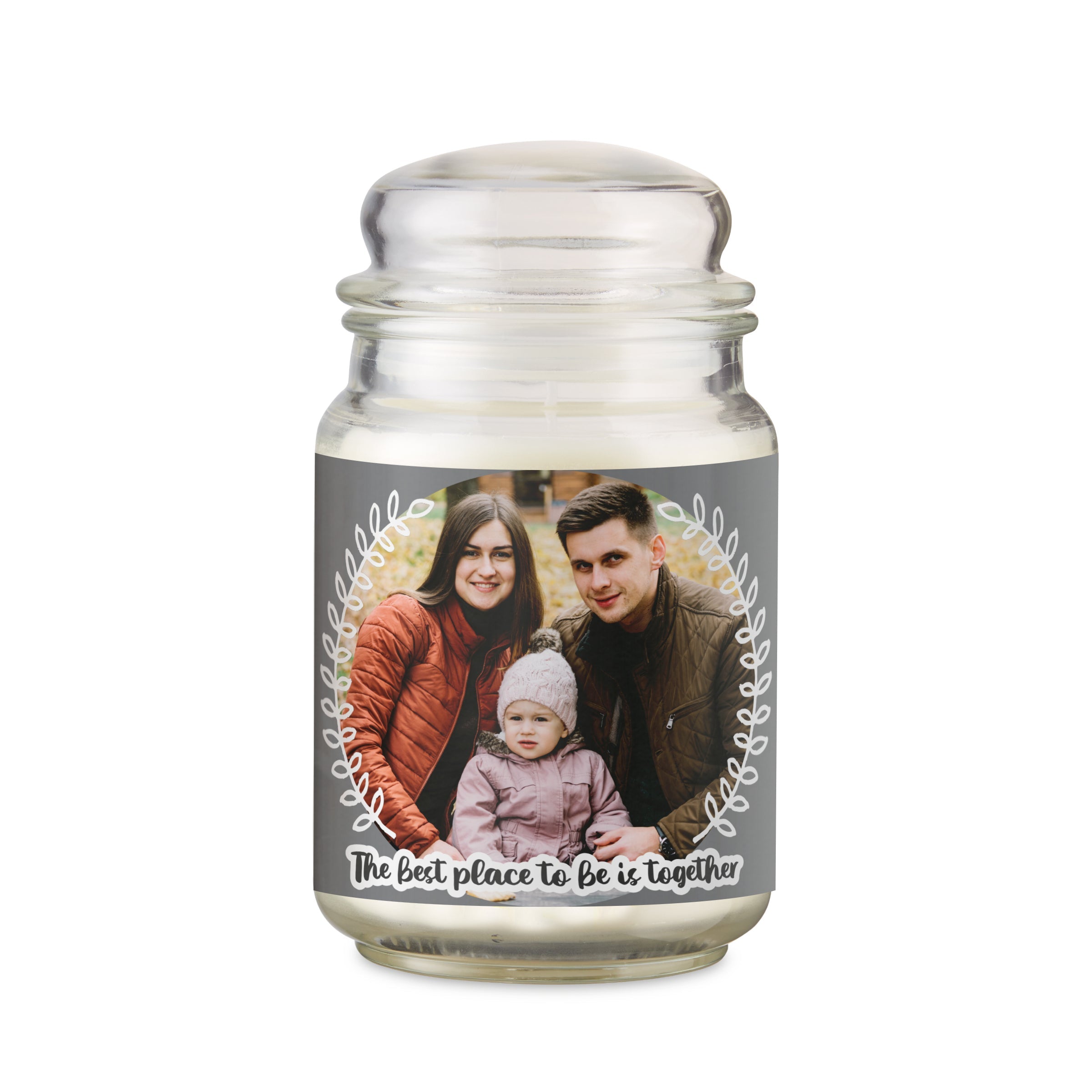 Photo Upload Products Personalised Better Together Photo Upload Large Scented Jar Candle
