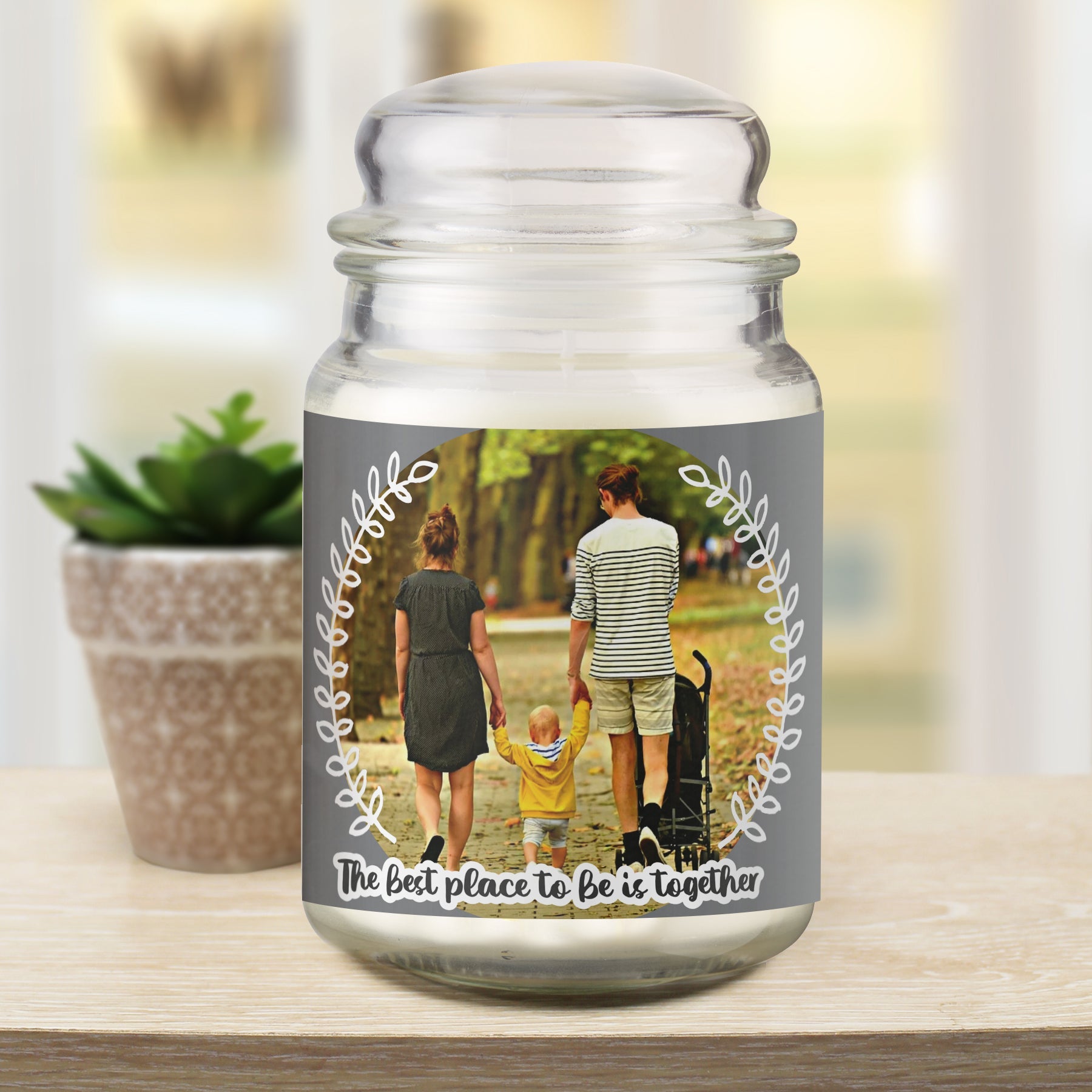 Photo Upload Products Personalised Better Together Photo Upload Large Scented Jar Candle