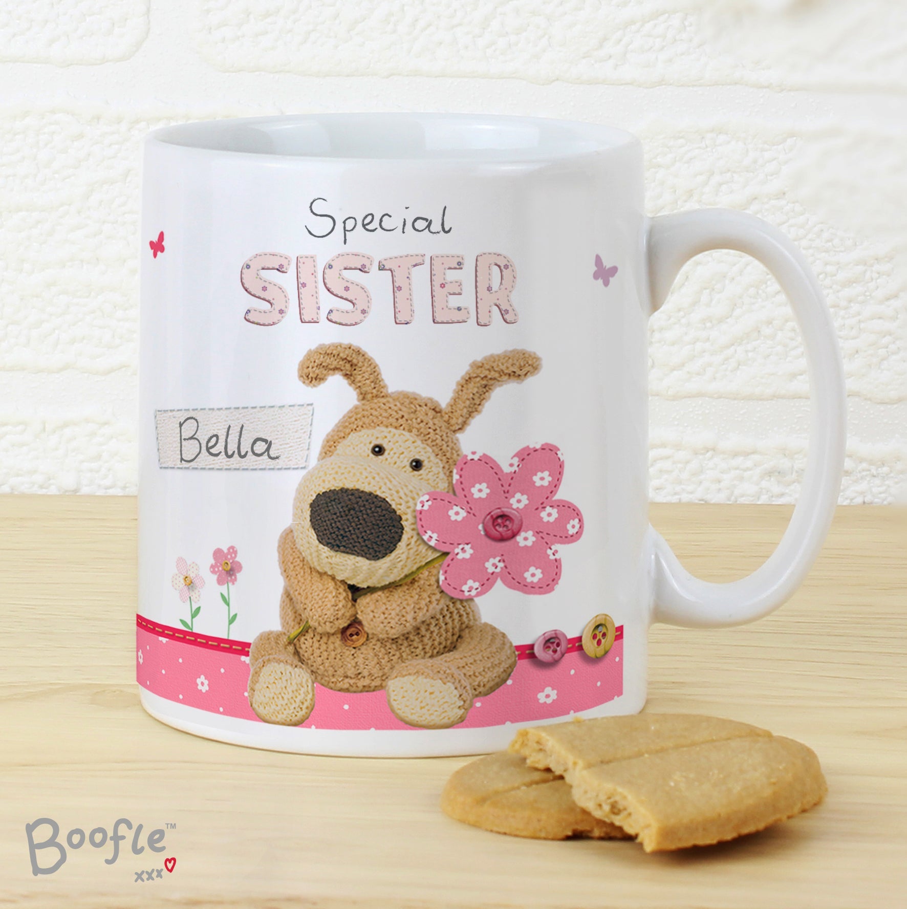 Mugs Personalised Boofle Flowers Mug