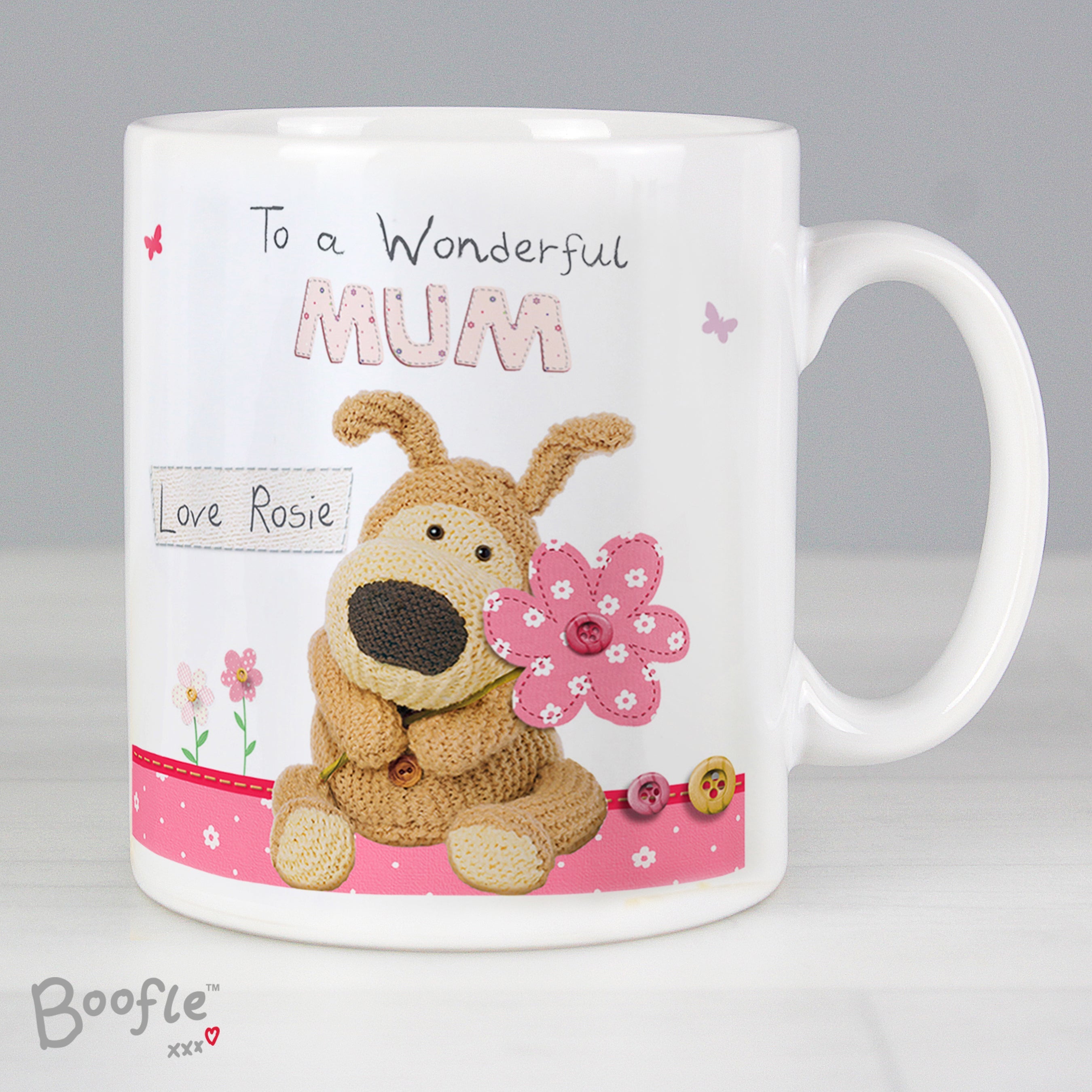 Mugs Personalised Boofle Flowers Mug