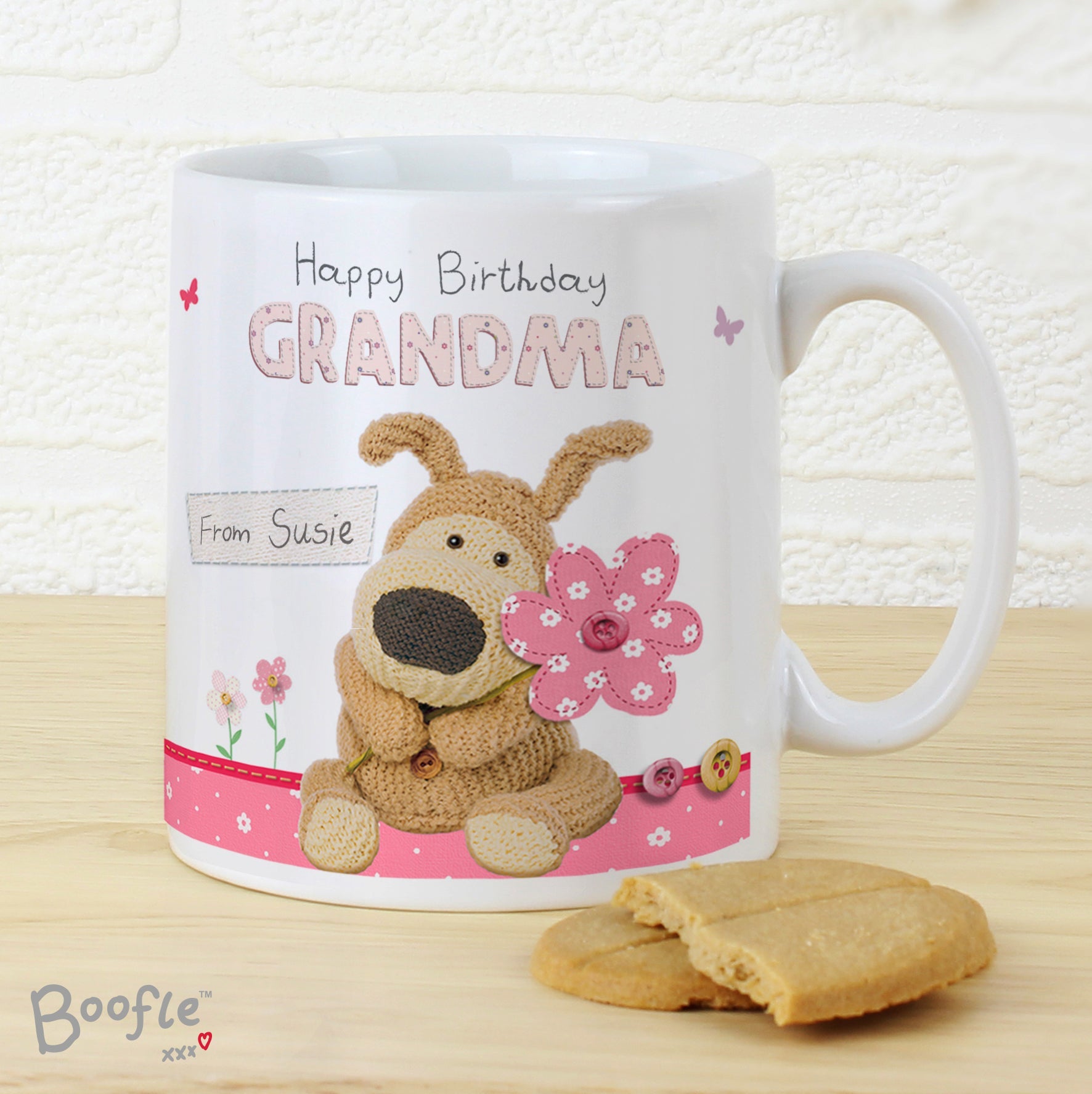 Mugs Personalised Boofle Flowers Mug