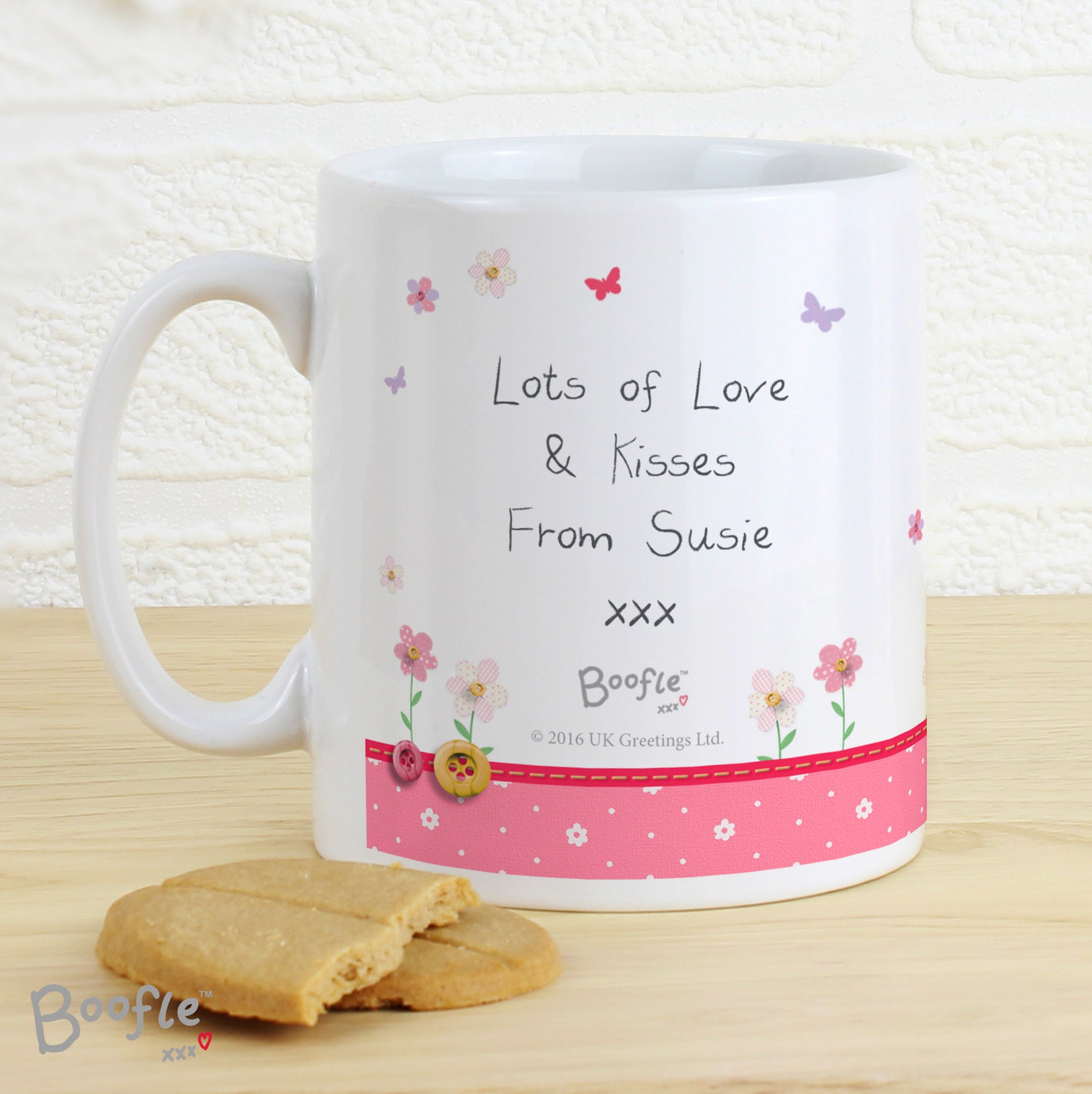 Mugs Personalised Boofle Flowers Mug