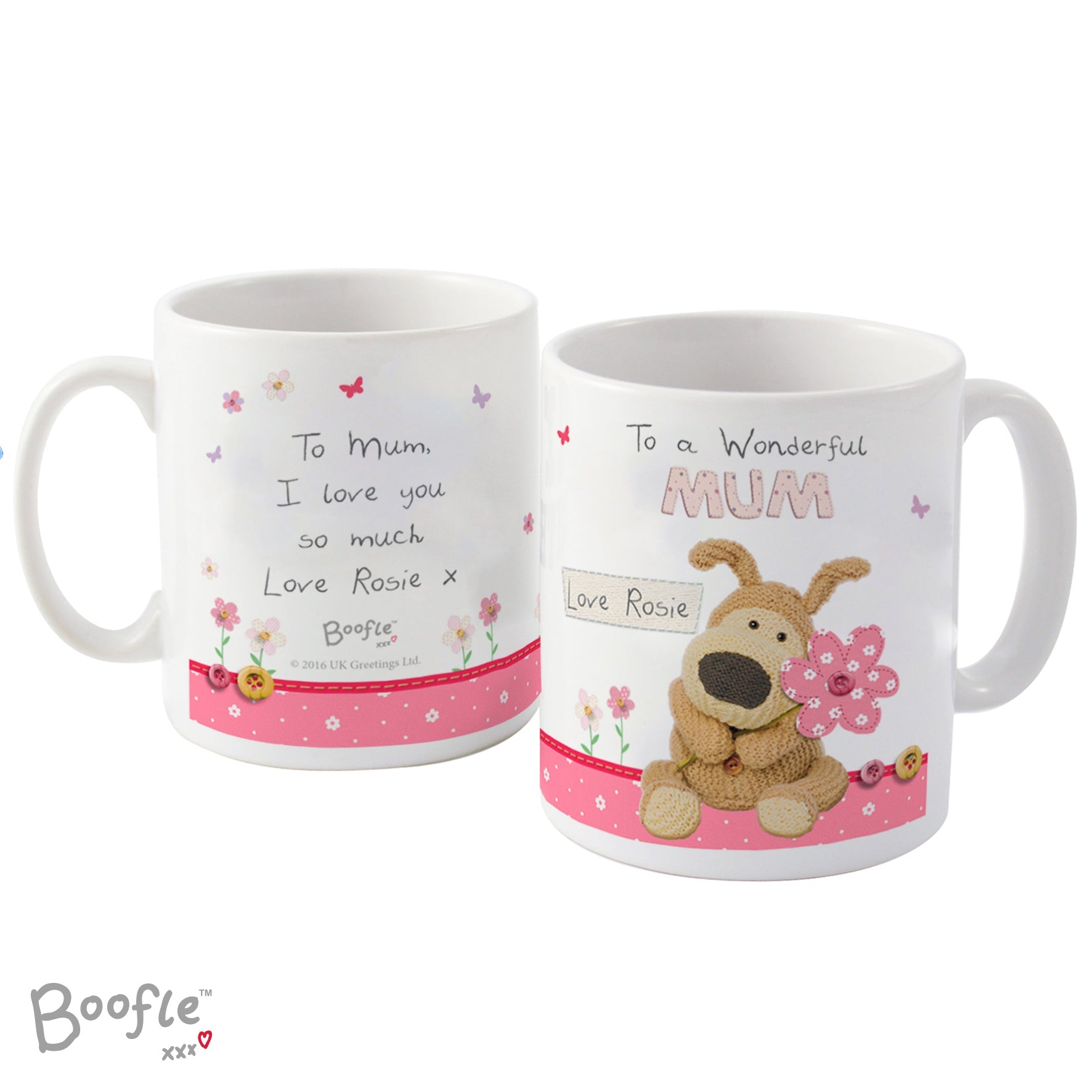 Mugs Personalised Boofle Flowers Mug