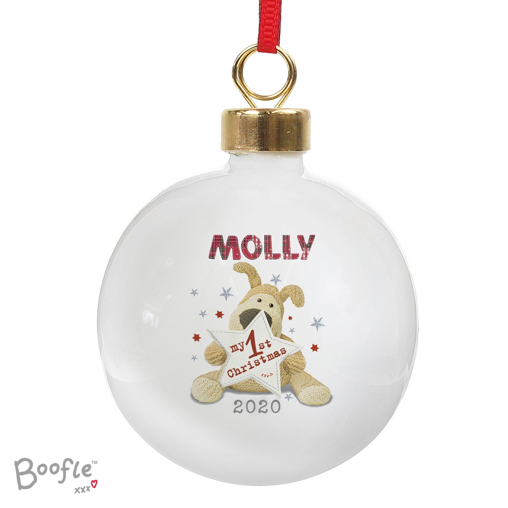 Christmas Decorations Personalised Boofle My 1st Christmas Bauble