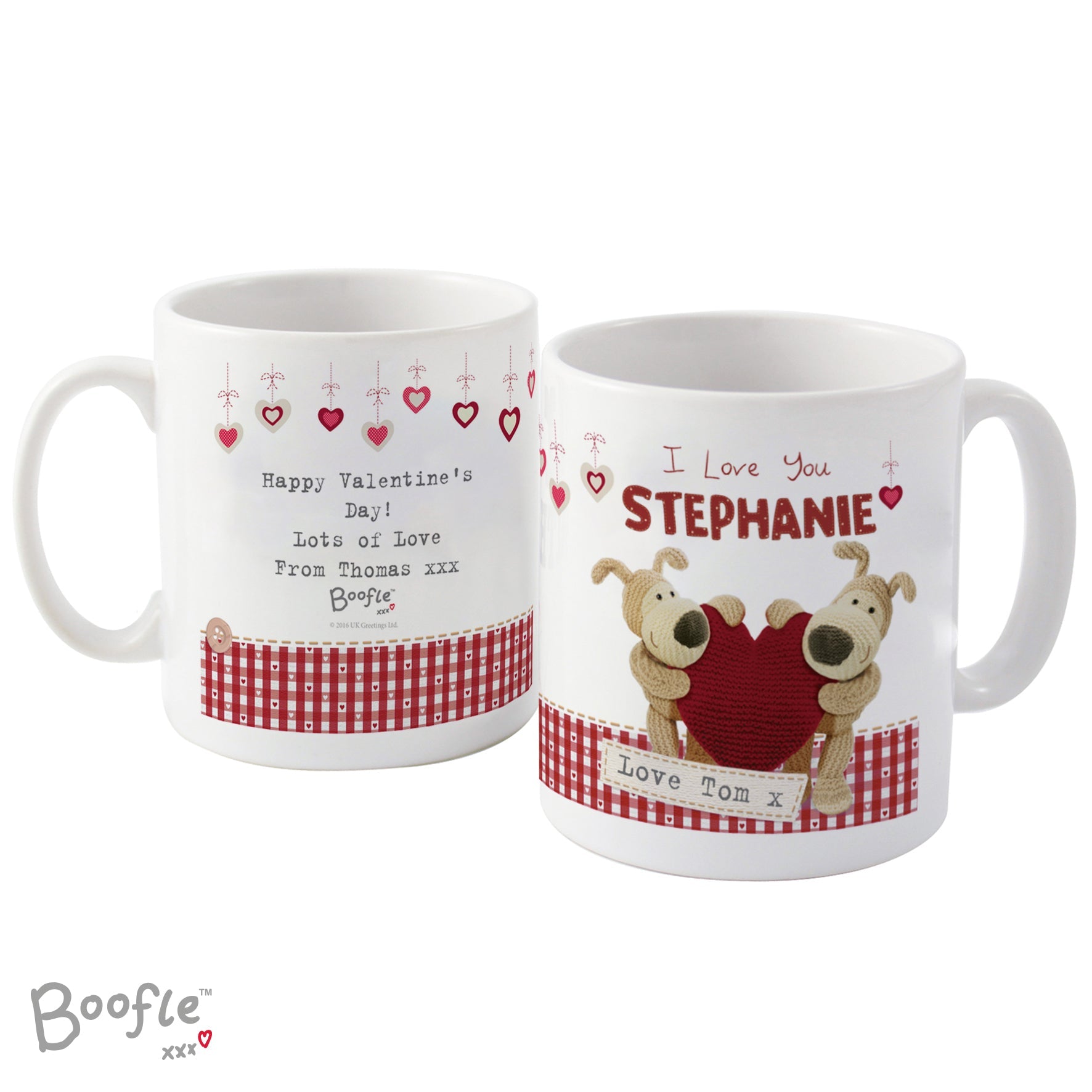 Mugs Personalised Boofle Shared Heart Mug