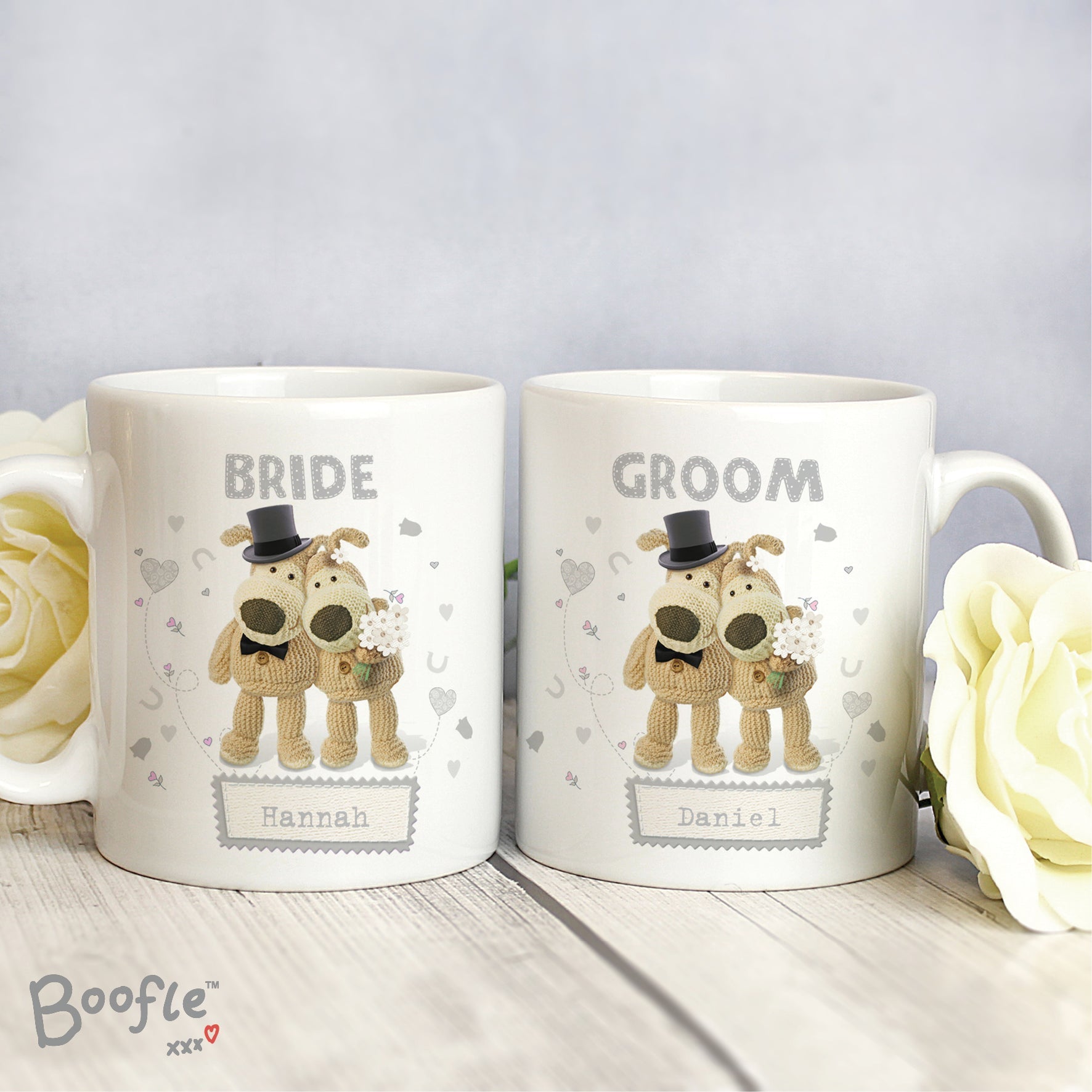 Mugs Personalised Boofle Wedding Couple Mug Set