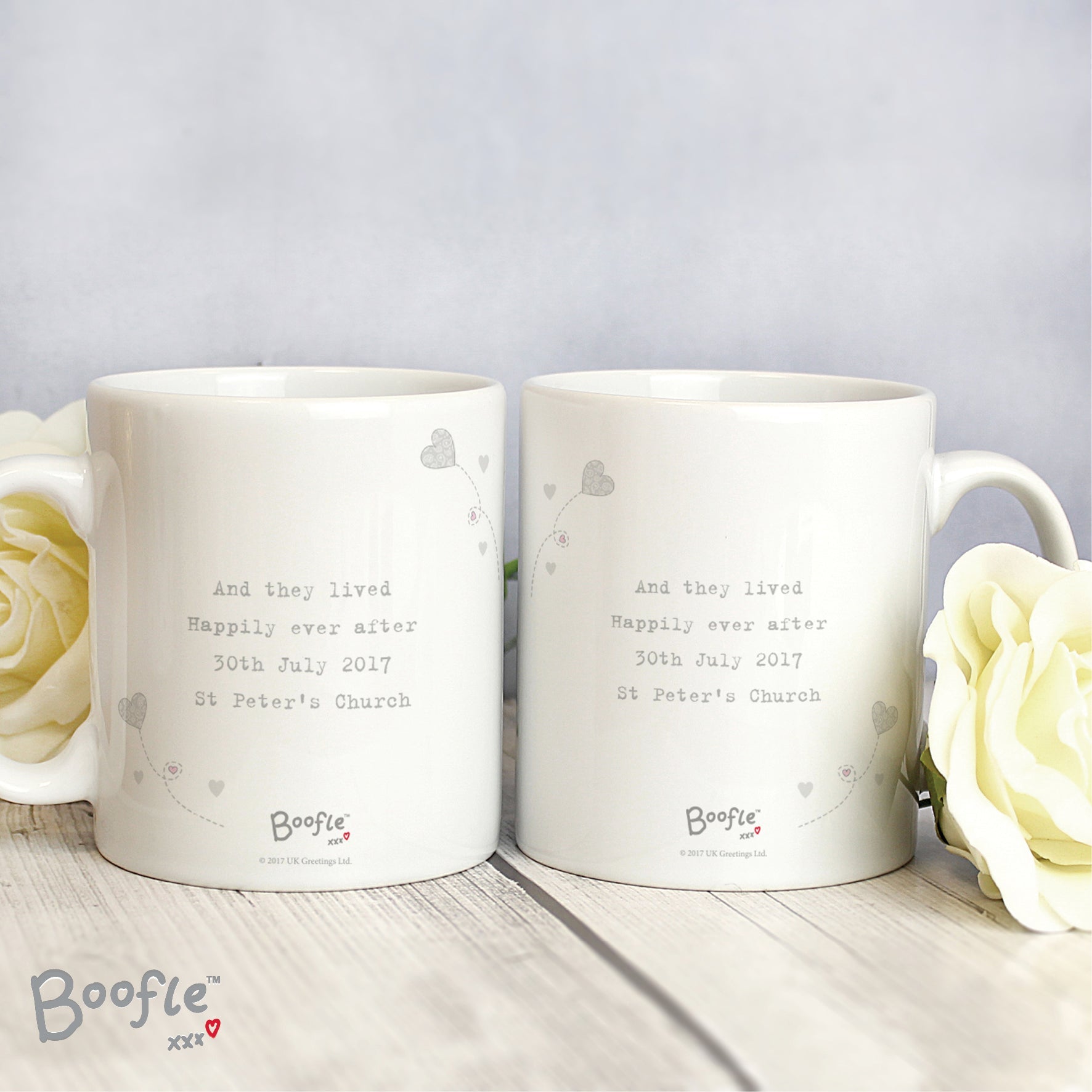 Mugs Personalised Boofle Wedding Couple Mug Set