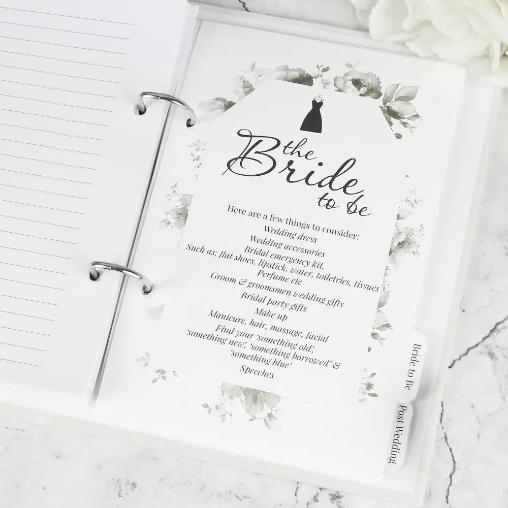 Stationery & Pens Personalised Botanical Border Wedding Planner