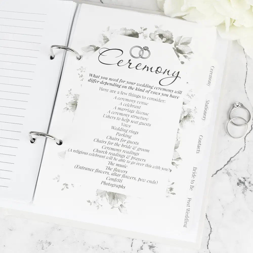 Stationery & Pens Personalised Botanical Border Wedding Planner