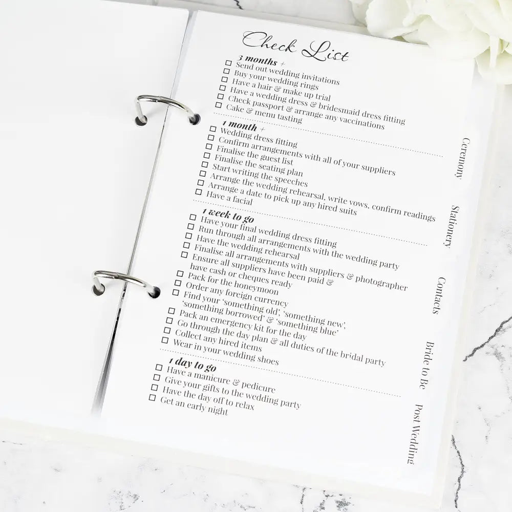 Stationery & Pens Personalised Botanical Border Wedding Planner