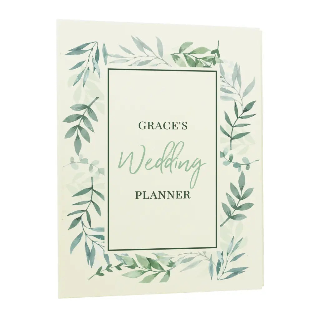 Stationery & Pens Personalised Botanical Border Wedding Planner