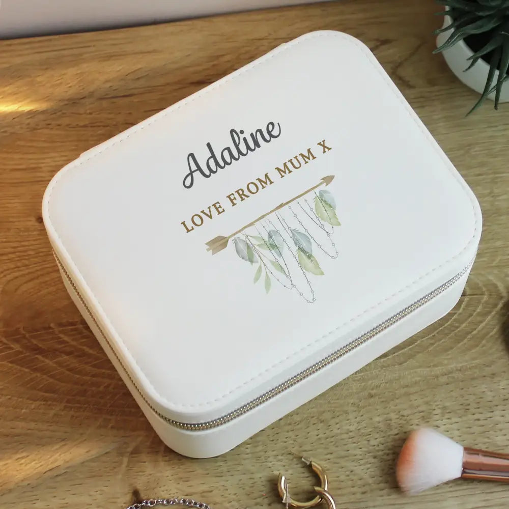Trinket, Jewellery & Keepsake Boxes Personalised Botanical Travel Jewellery Box