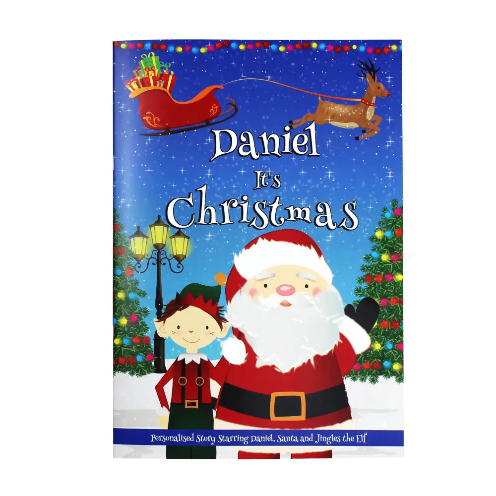 Books Personalised Boys ""It's Christmas"" Story Book, Featuring Santa and his Elf Jingles