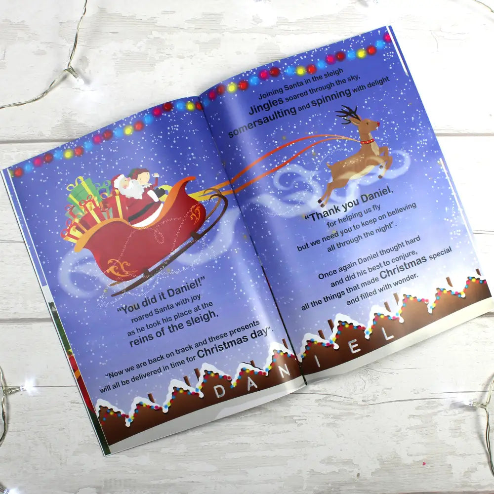 Books Personalised Boys ""It's Christmas"" Story Book, Featuring Santa and his Elf Jingles