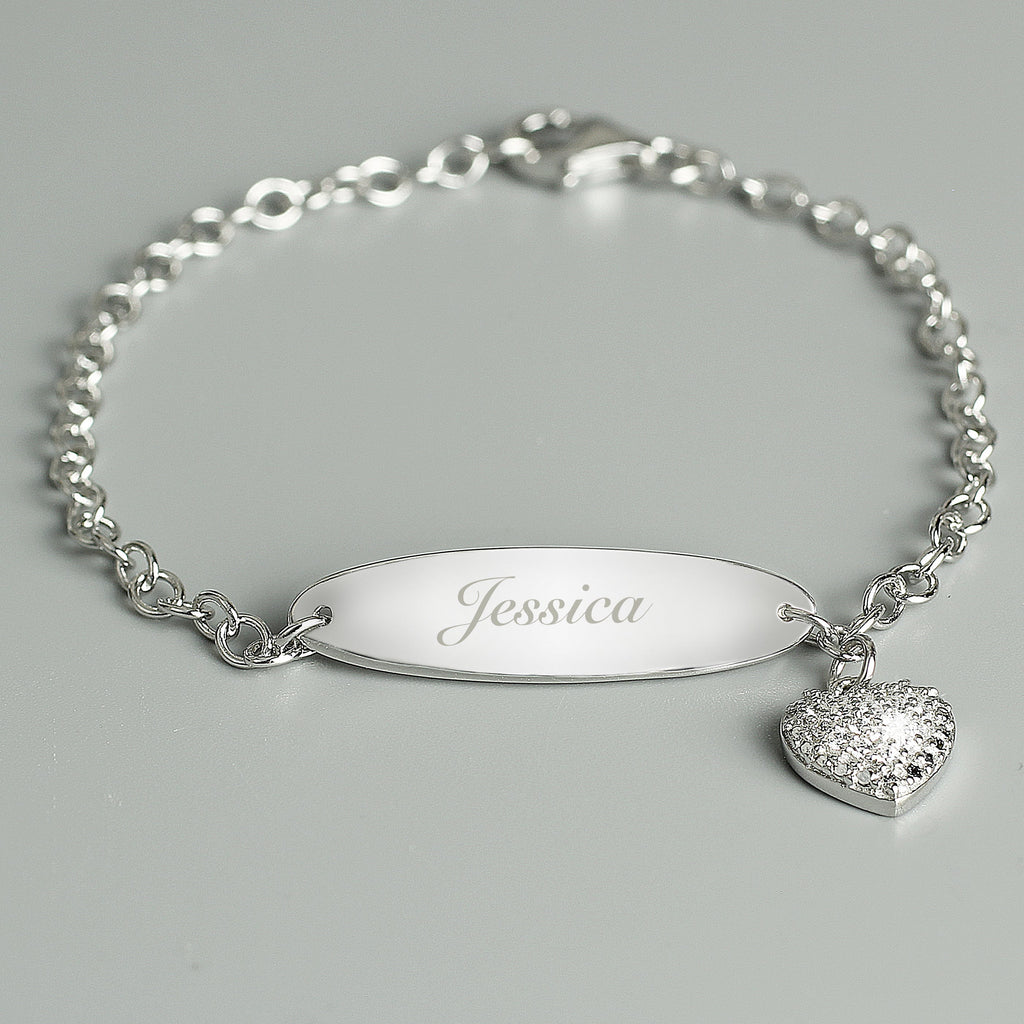 Jewellery Personalised Children's Sterling Silver and Cubic Zirconia Bracelet