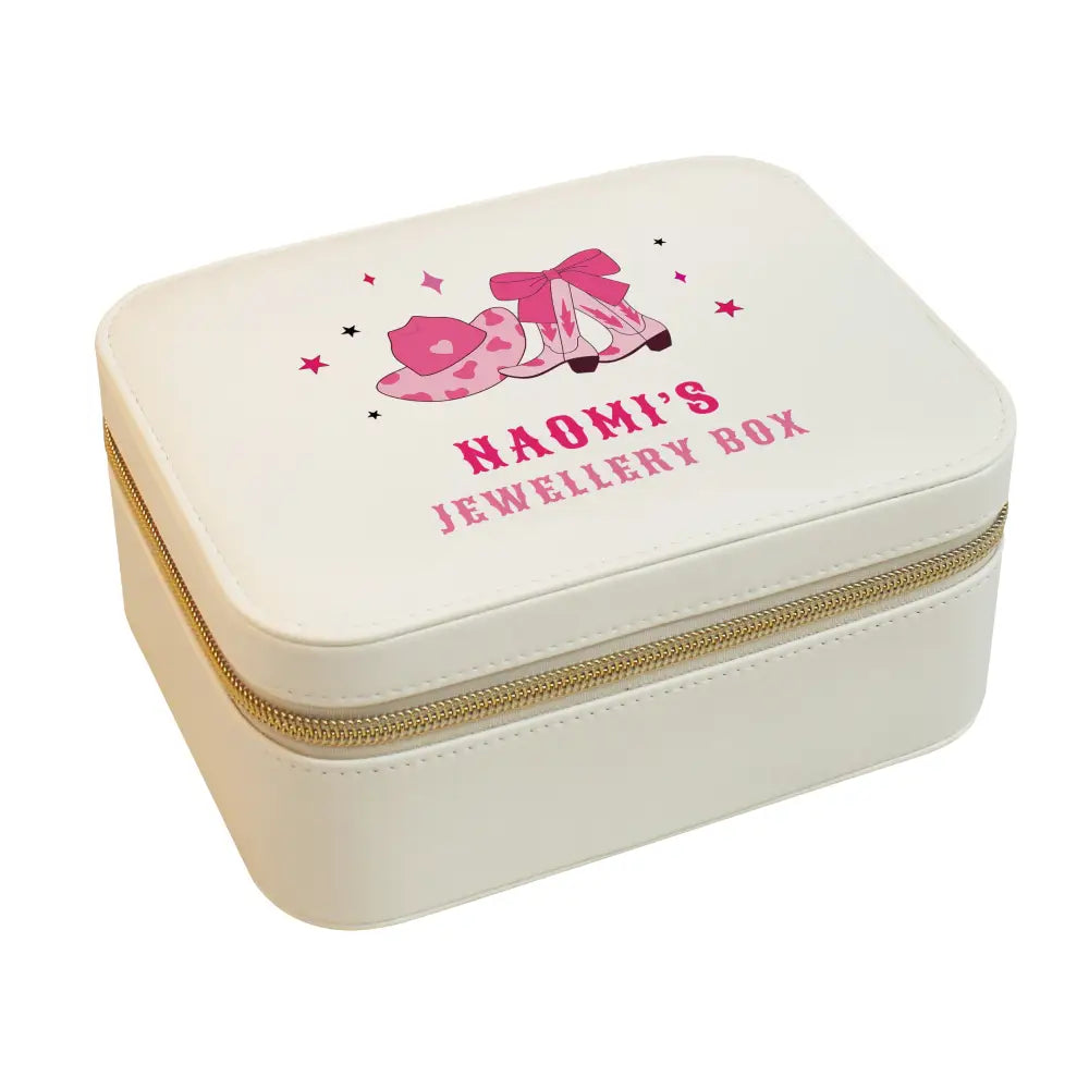 Trinket, Jewellery & Keepsake Boxes Personalised Cowgirl Travel Jewellery Box