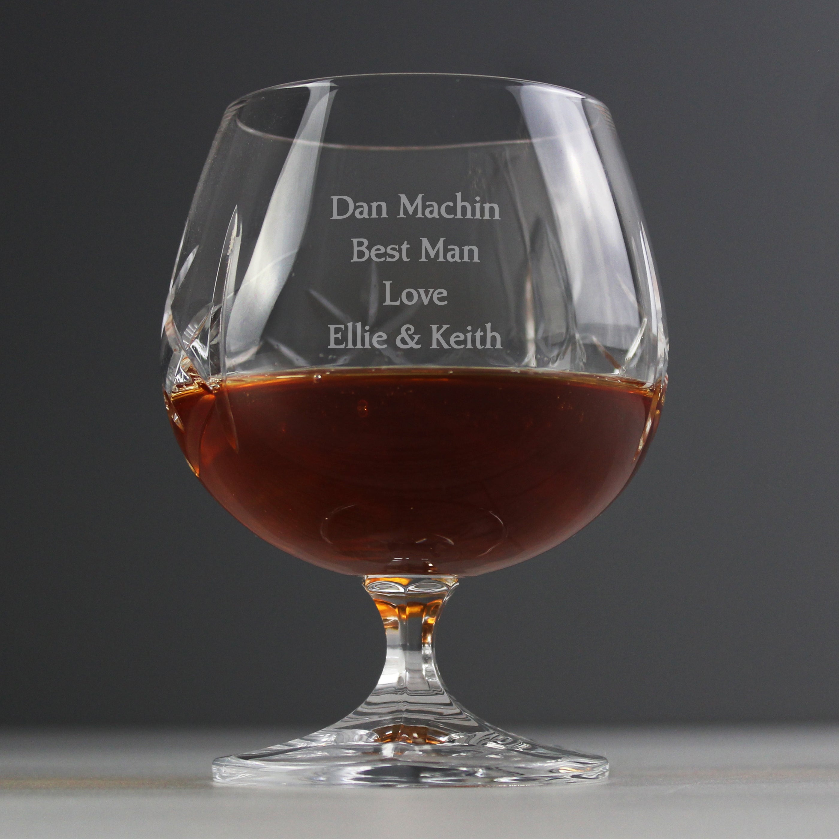 Glasses & Barware Personalised Cut Crystal Small Brandy Glass