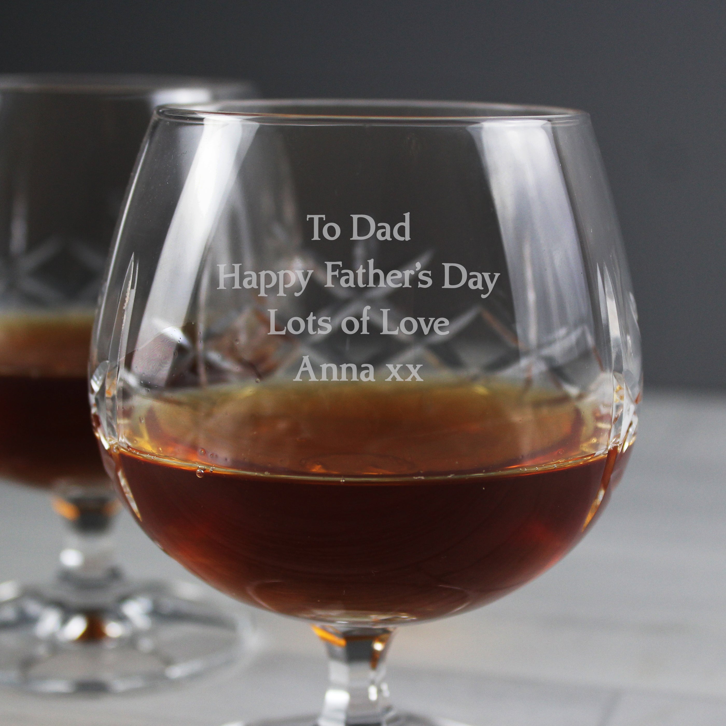 Glasses & Barware Personalised Cut Crystal Small Brandy Glass