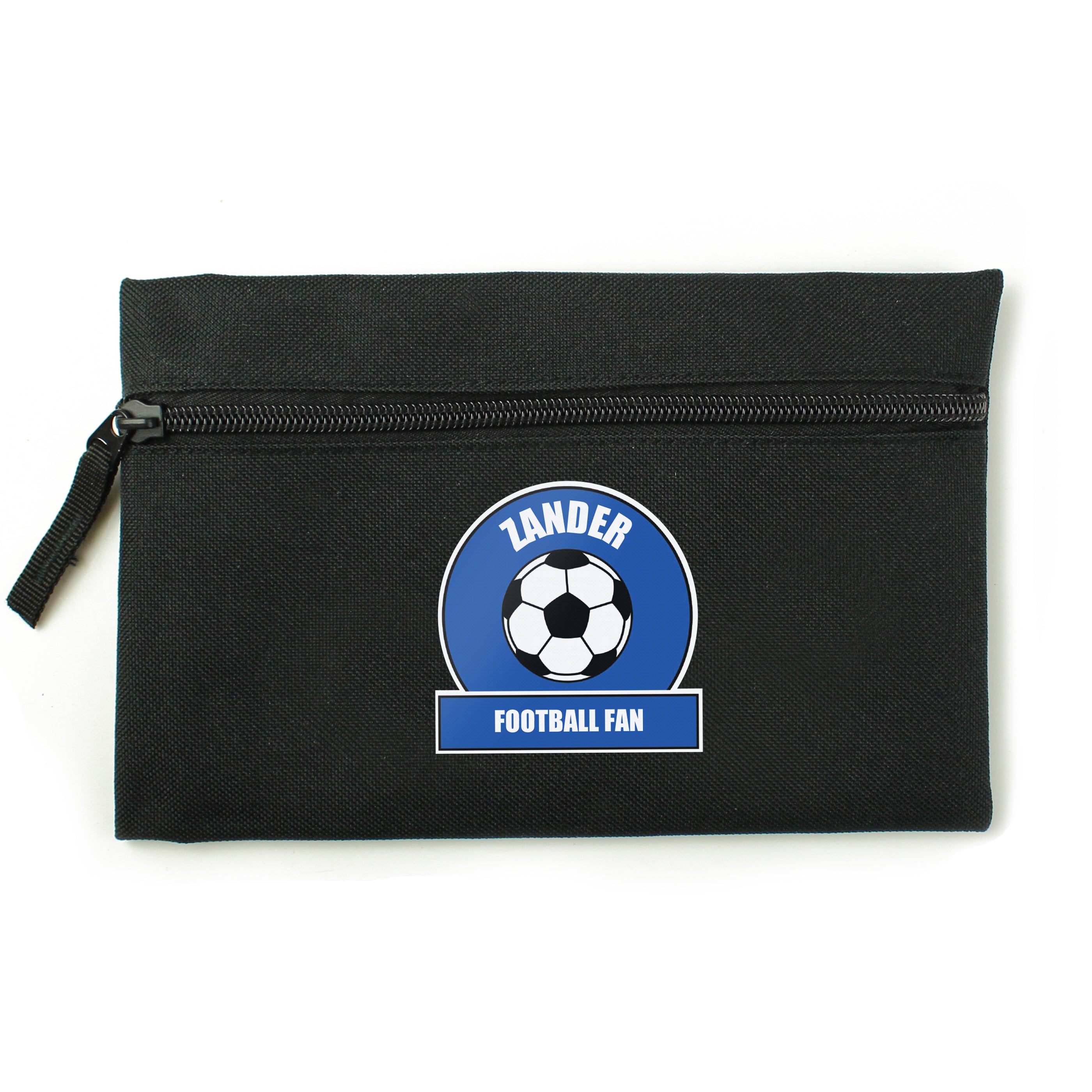 Stationery & Pens Personalised Dark Blue Football Fan Pencil Case