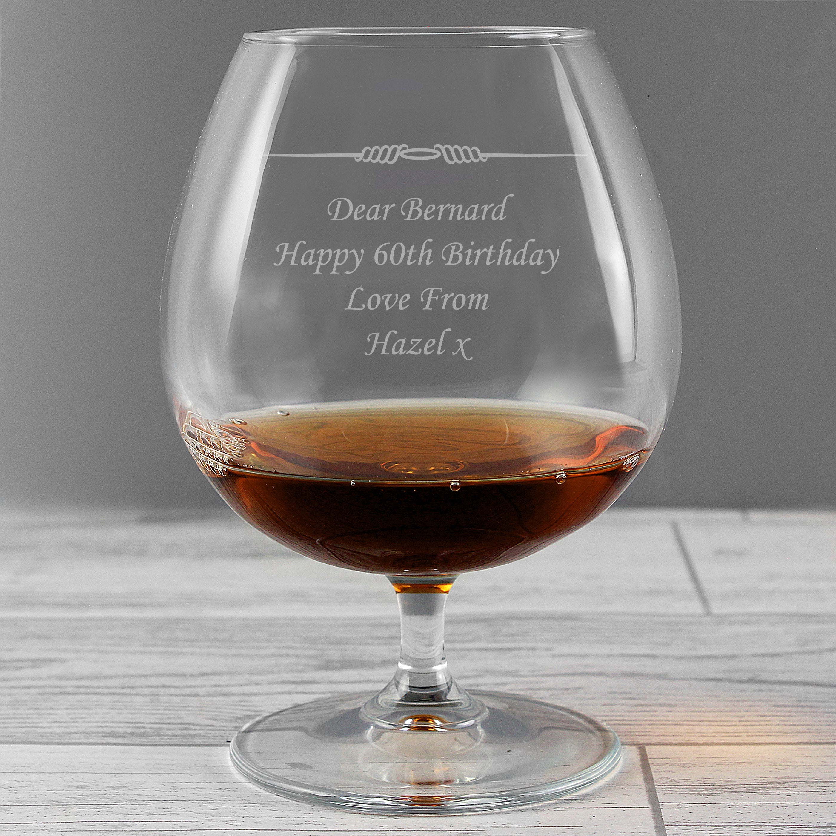 Glasses & Barware Personalised Decorative Brandy Glass